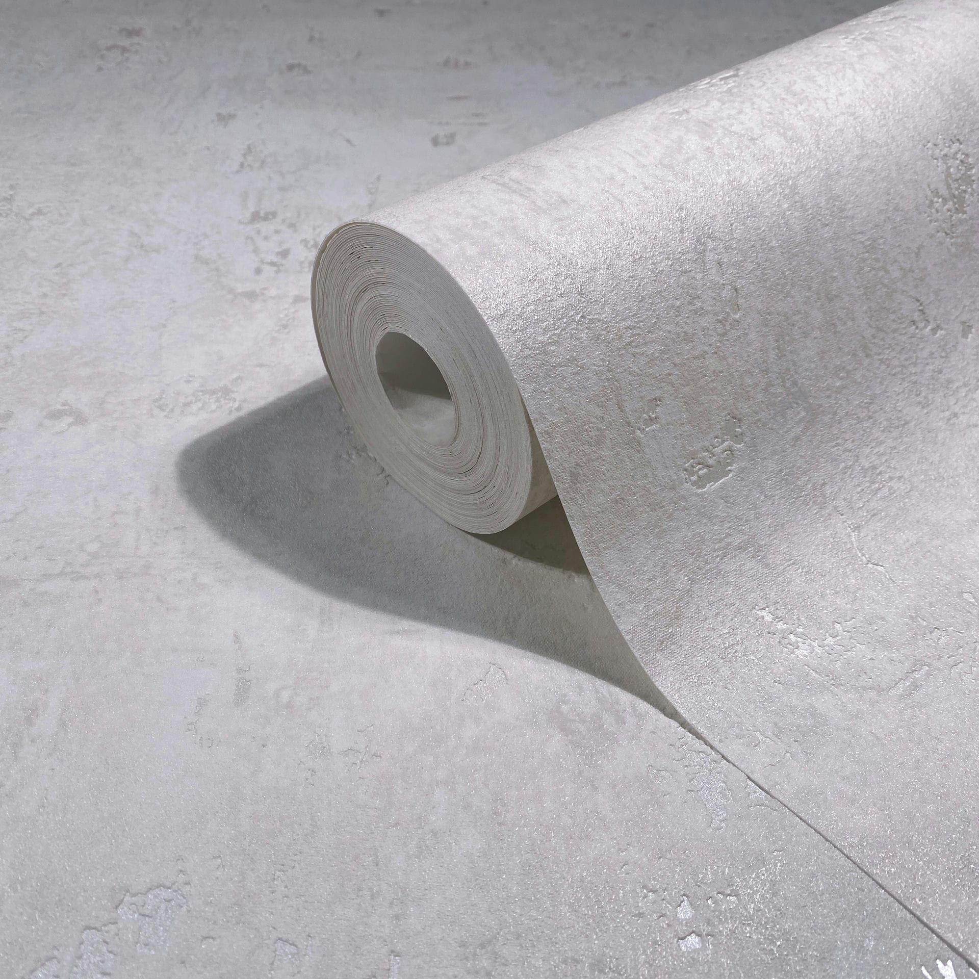 Vliesbehang beton, effen gipslook in wit