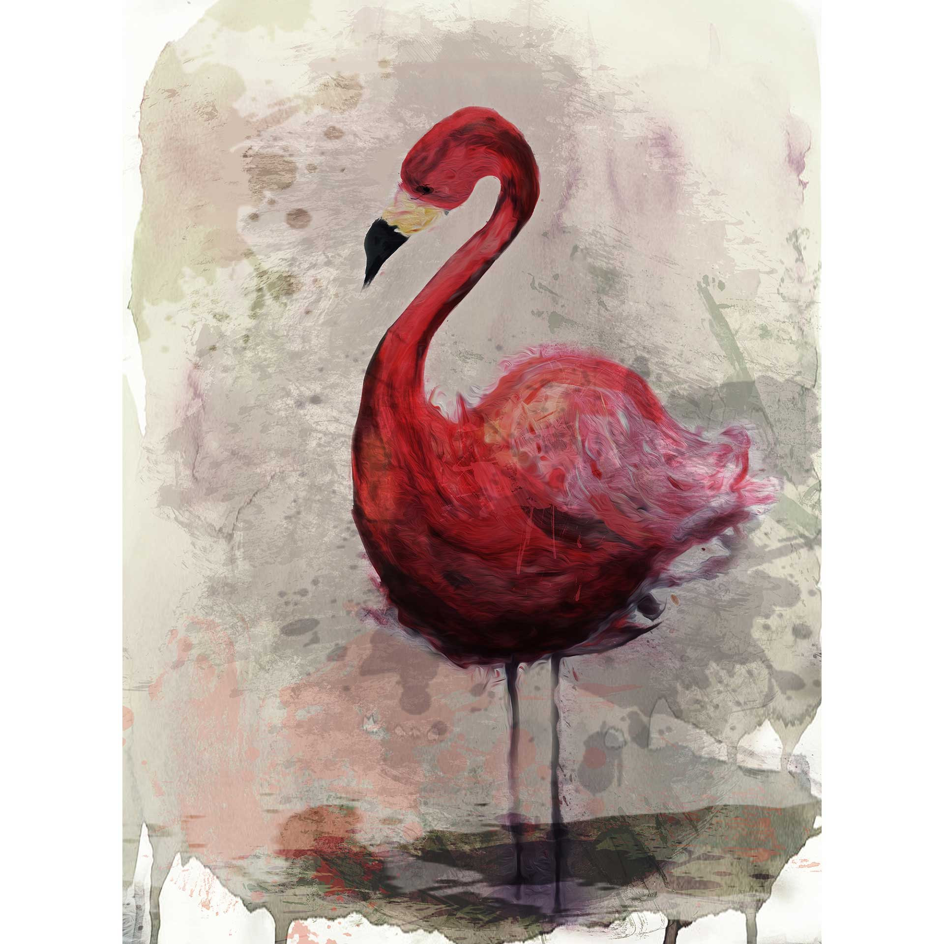 Livingwalls Fotobehang ARTist Flamingo beige