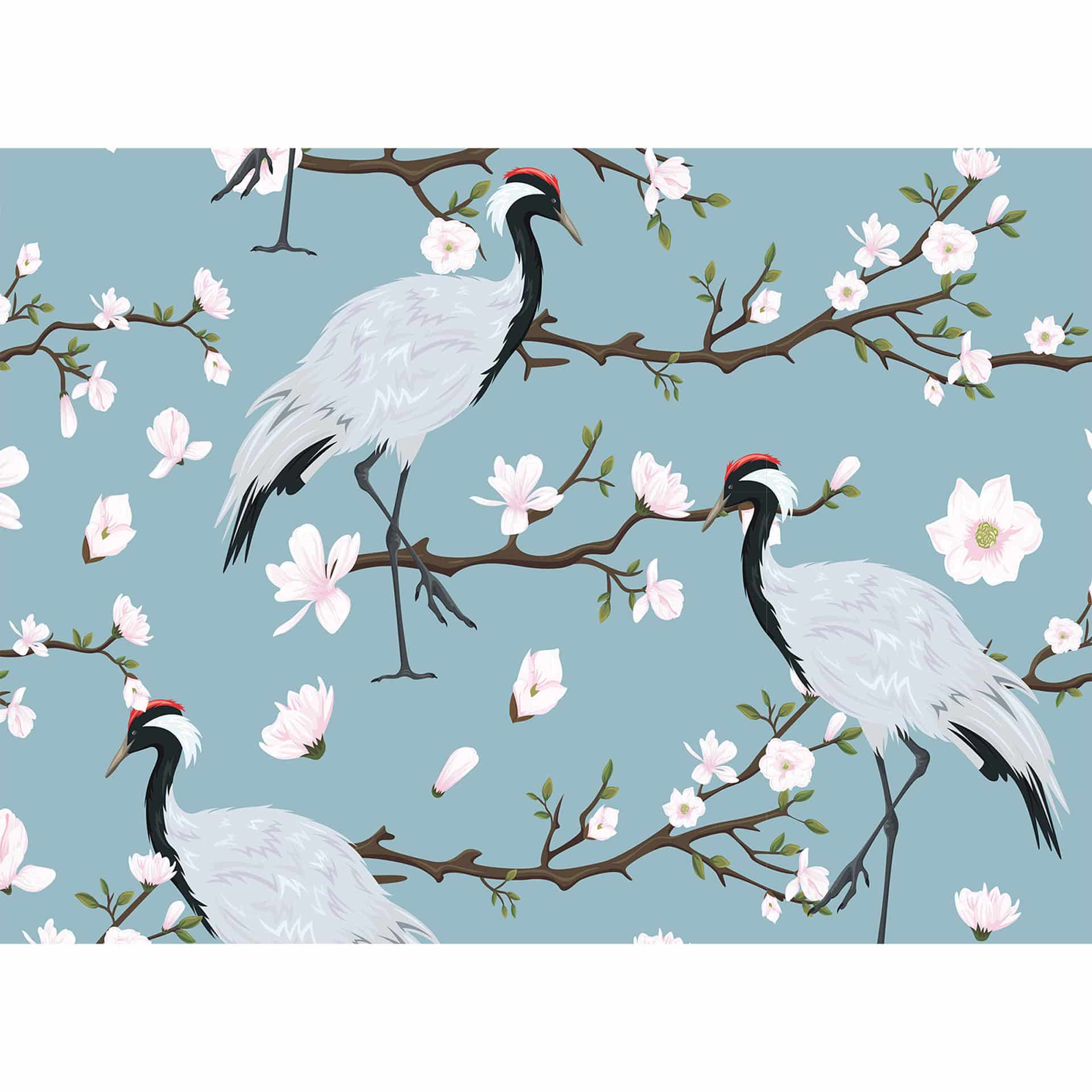 Livingwalls Fotobehang Designwalls Japanese Cranes