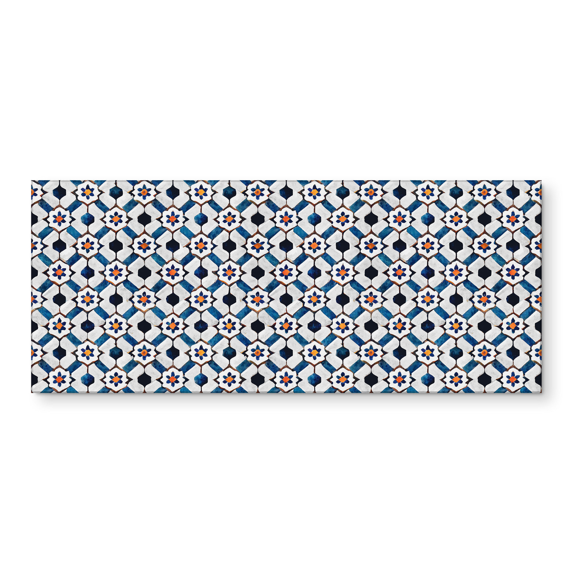 Küchenrückwand Geometrisches Muster mit Blumen - Treechild