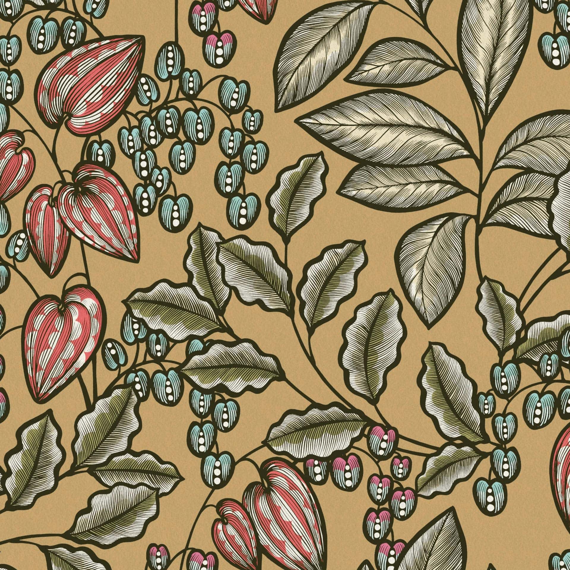 Architects Paper Vliestapete Floral Impression Blumentapete floral gelb, grün, blau, rot, blau