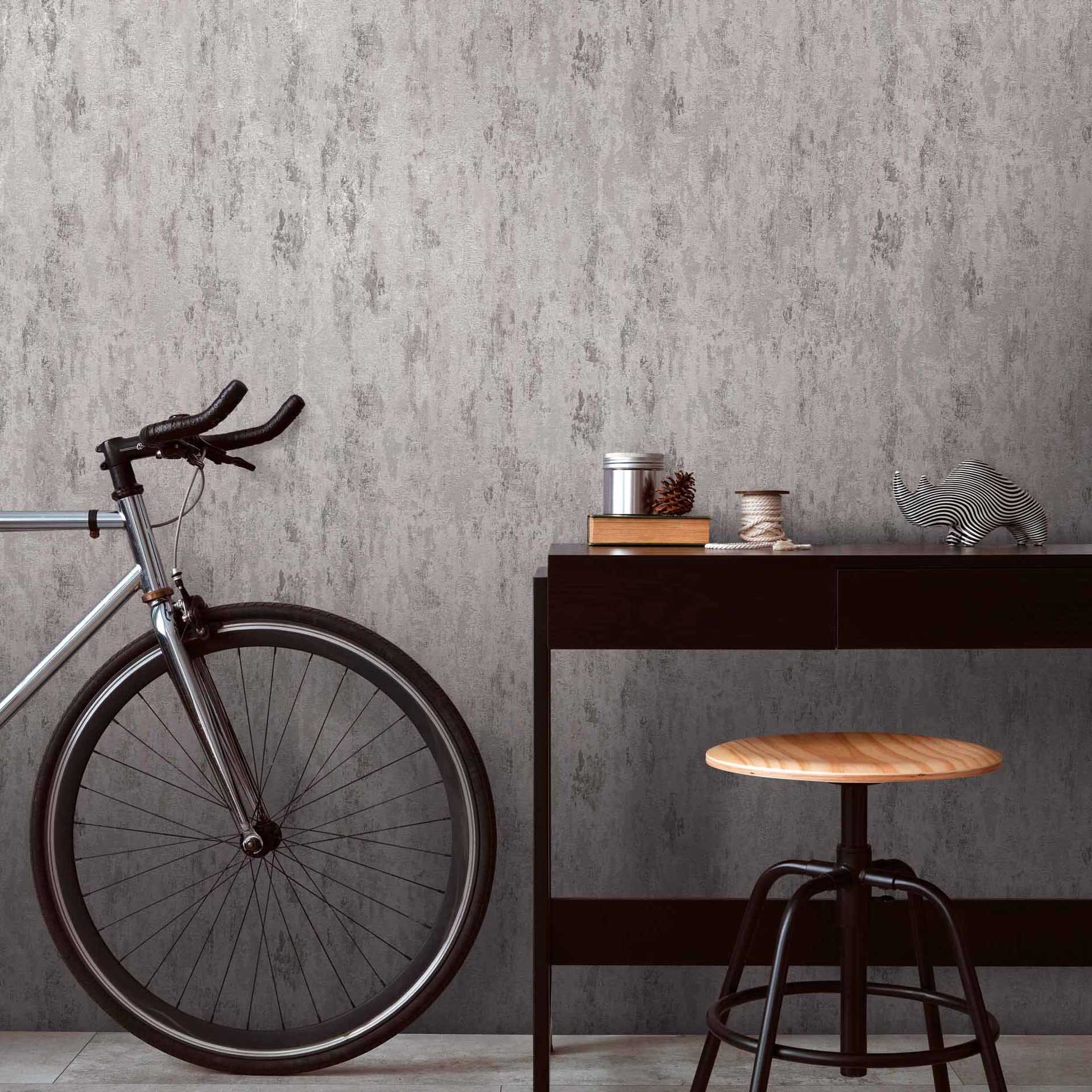 A.S. Création Vliesbehang il Decoro Behang vintage grijs, metallic