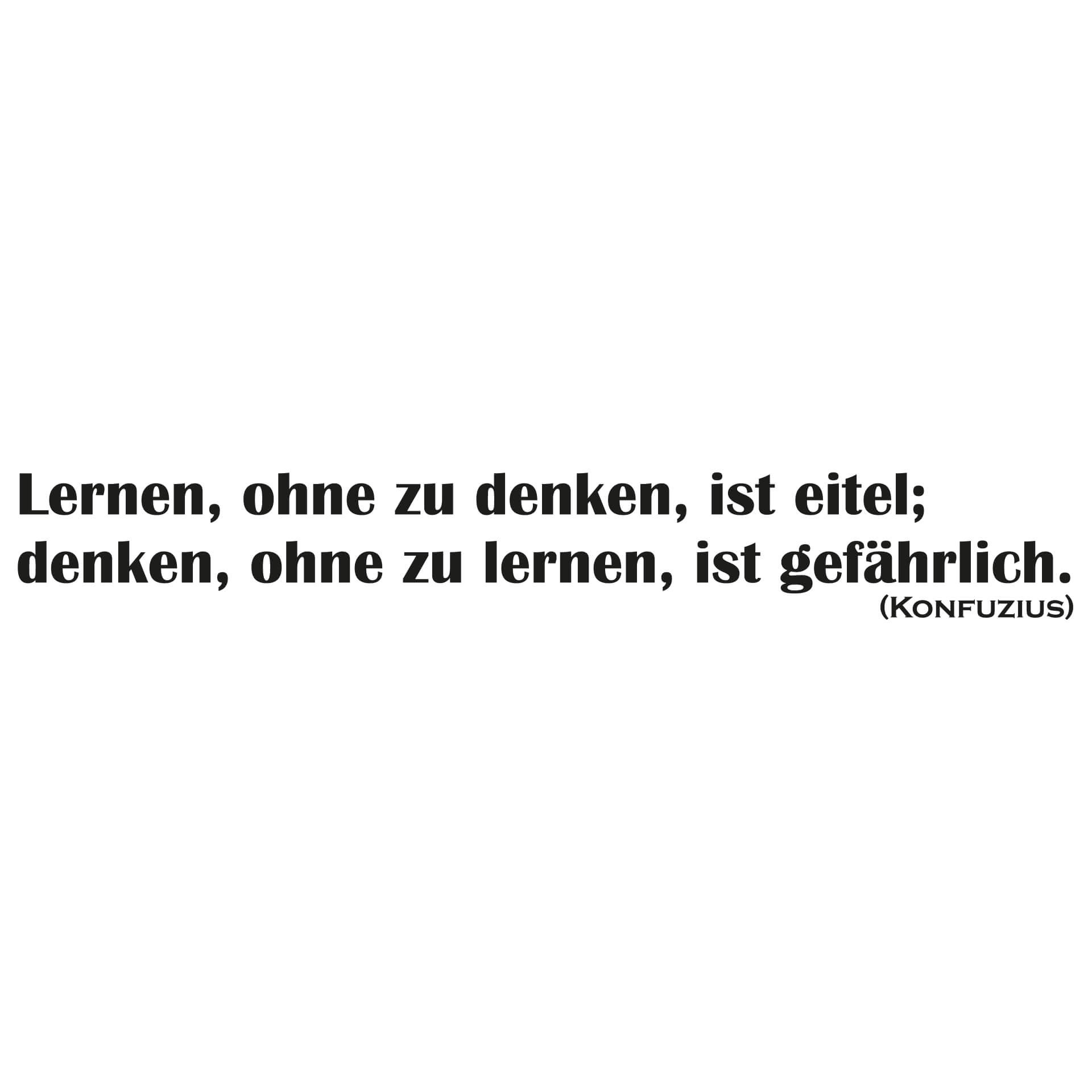 Wandtattoo Lernen, ohne zu denken...