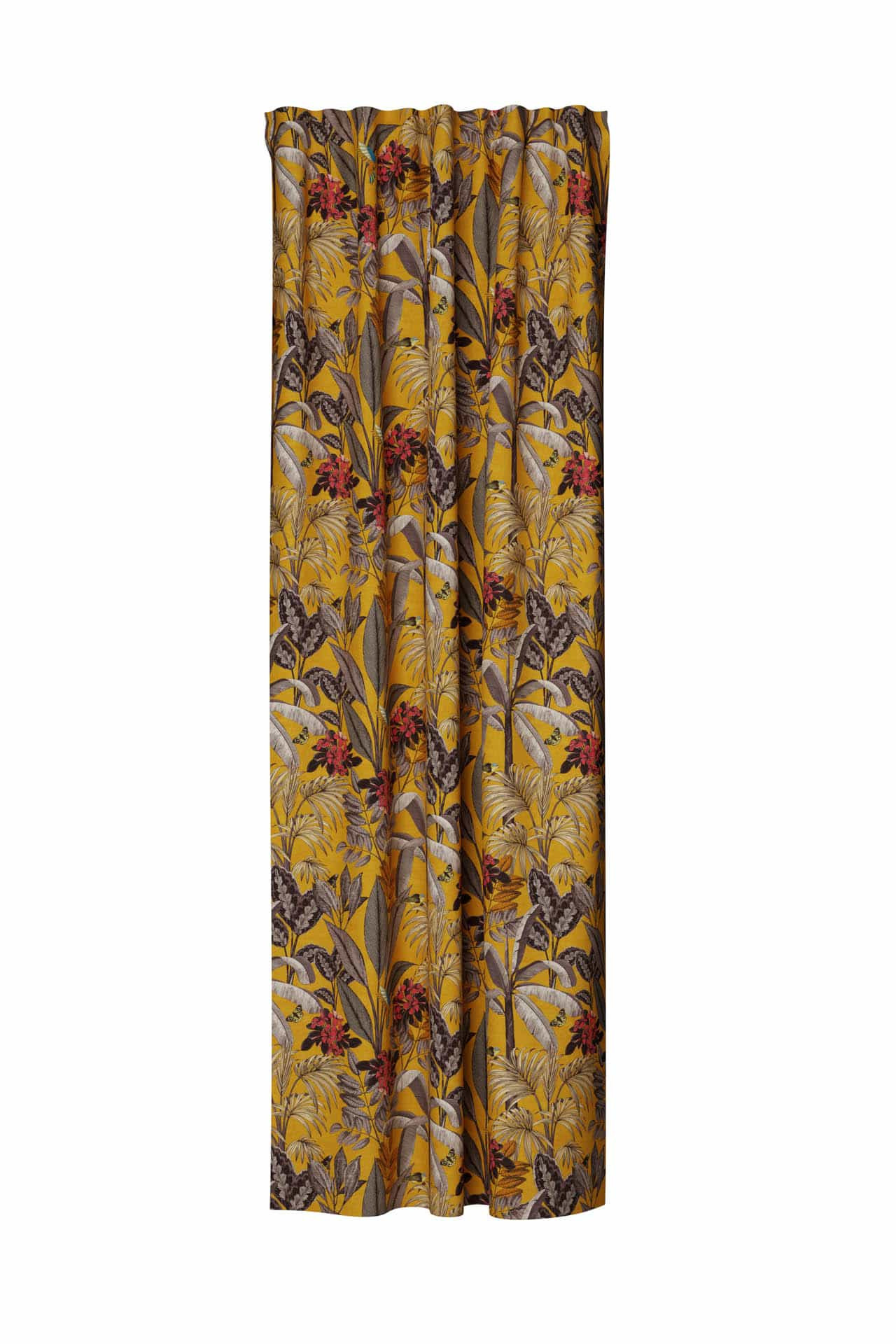 Homing Vorhang mit verdeckten Schlaufen Kelani safran -  2.45 x 1.4 m