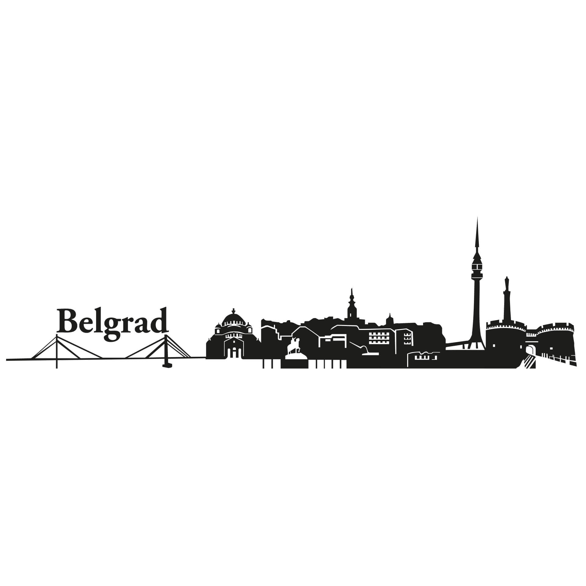 Wandtattoo Belgrad Skyline
