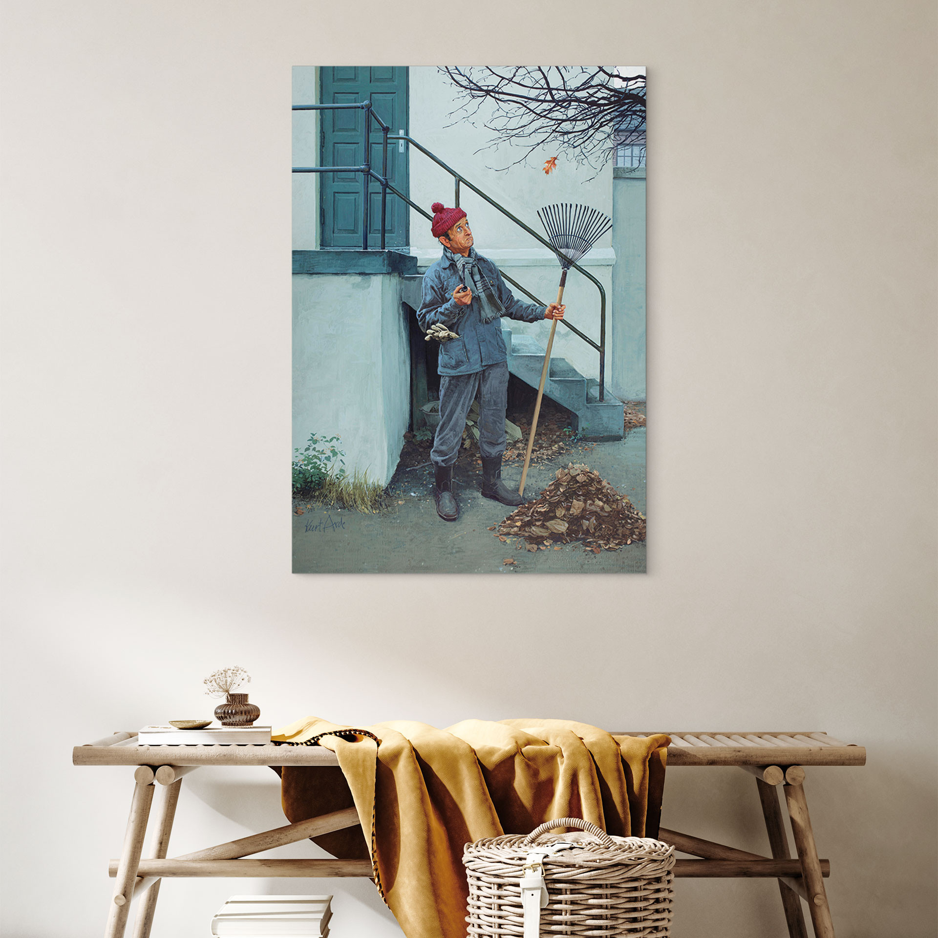 Wandbild Laubfall (1970) - Kurt Ard - Alu-Dibond