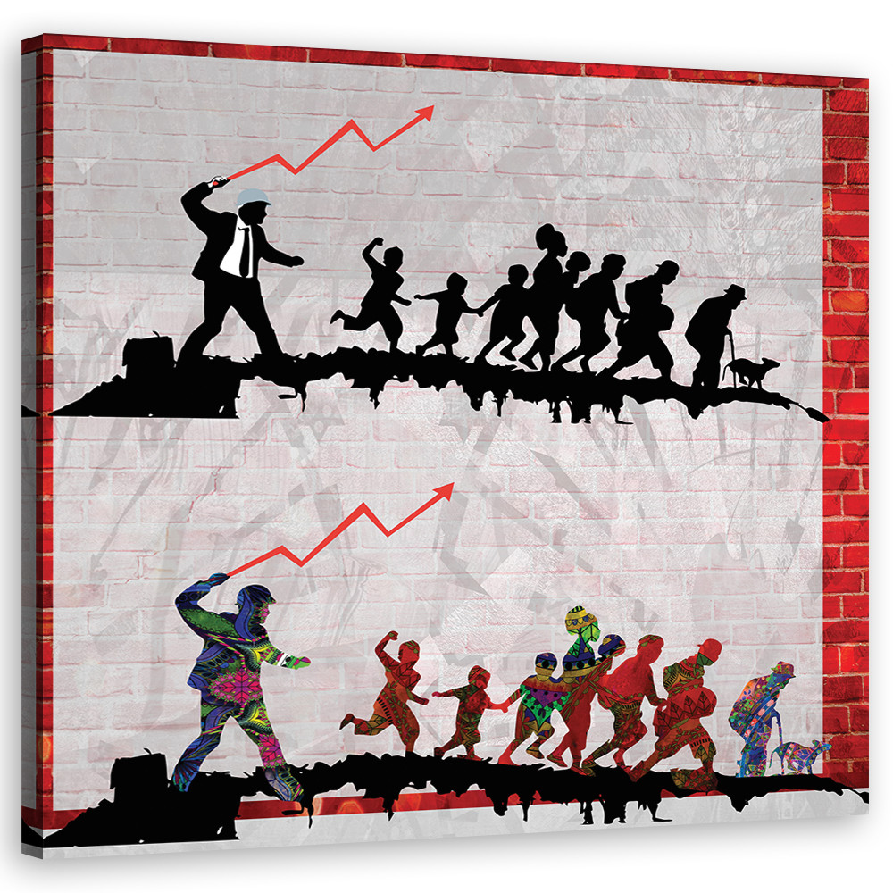 Canvasbillede, Banksy pisken