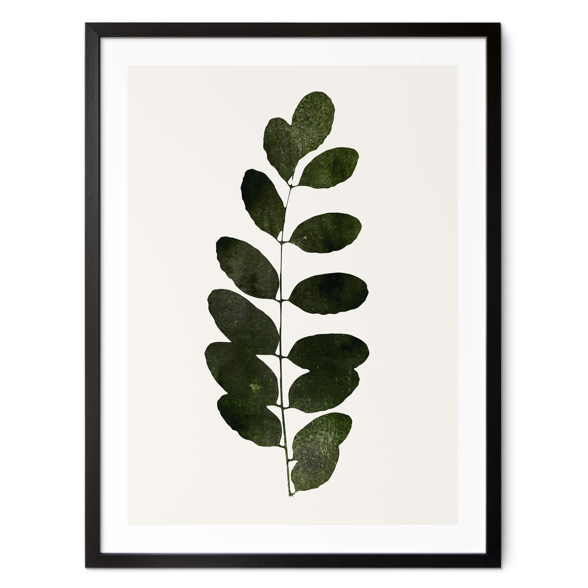 Plakat Kubistika - Zielone liście