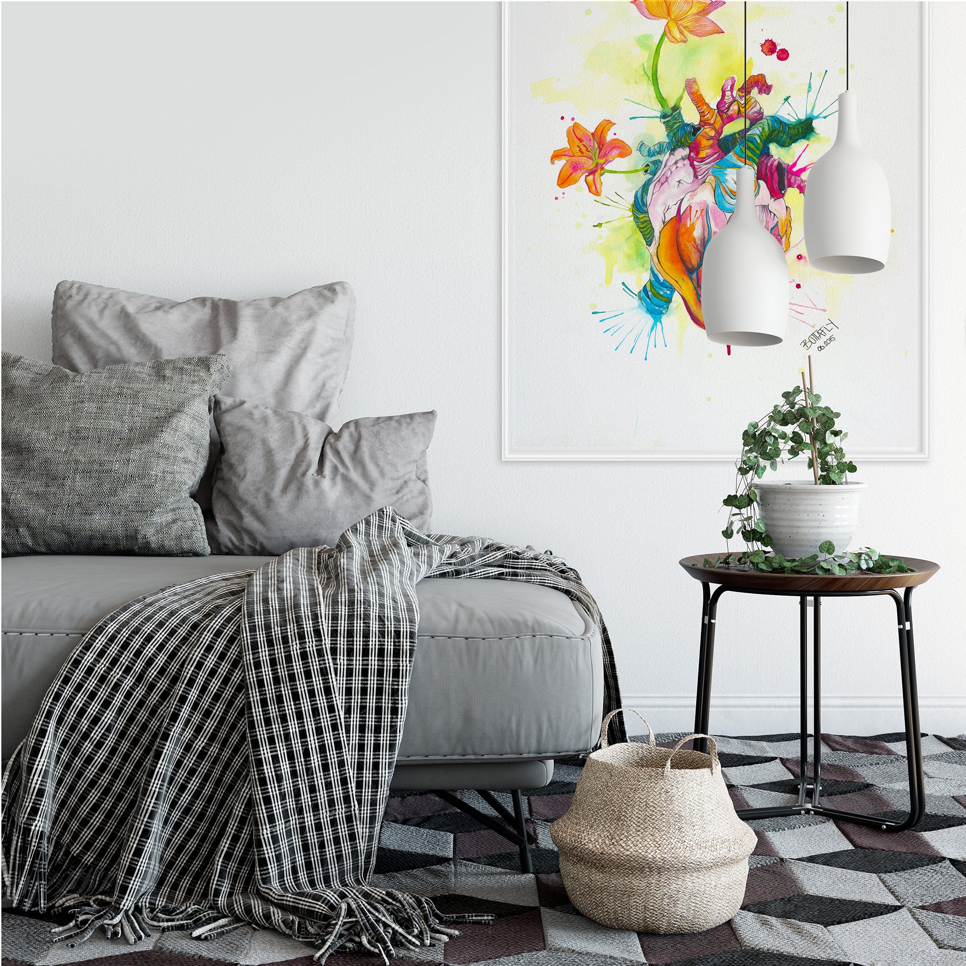 Wallprint Buttafly - Nature Beating Heart