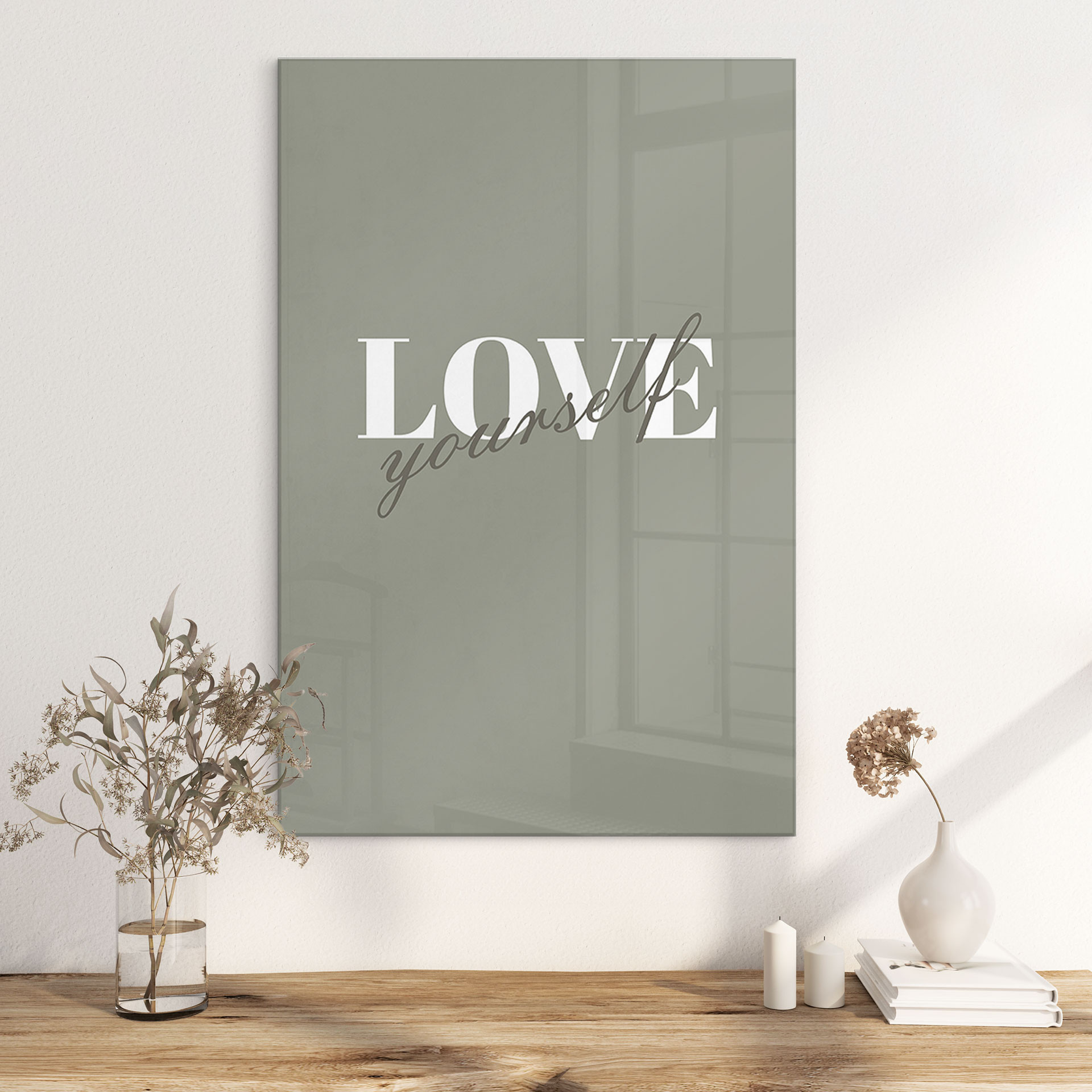 Glasbillede - Love yourself