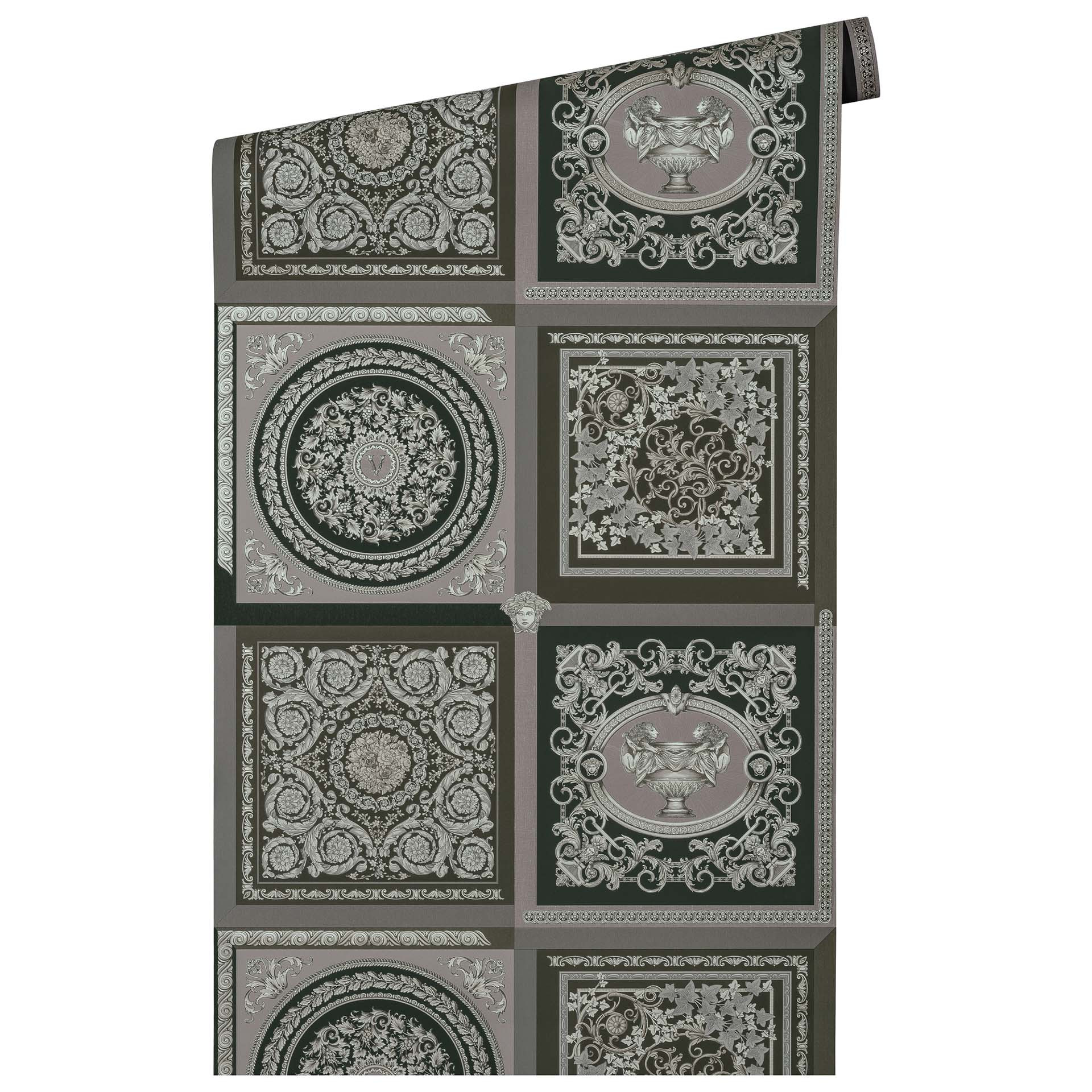 Versace Home Luxe Behang Barok Zilver Grijs