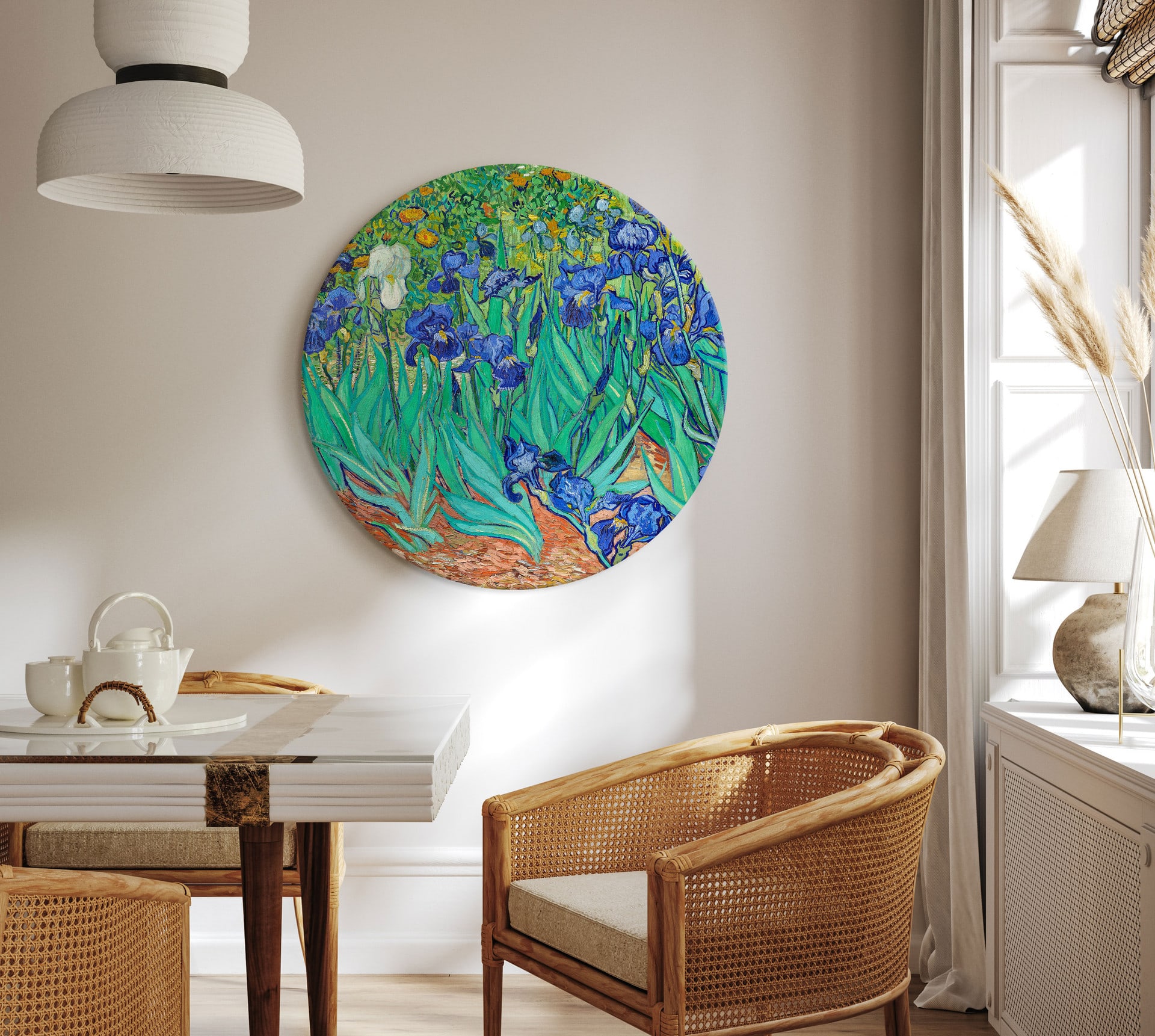 Rundes Leinwandbild van Gogh - Schwertlilien
