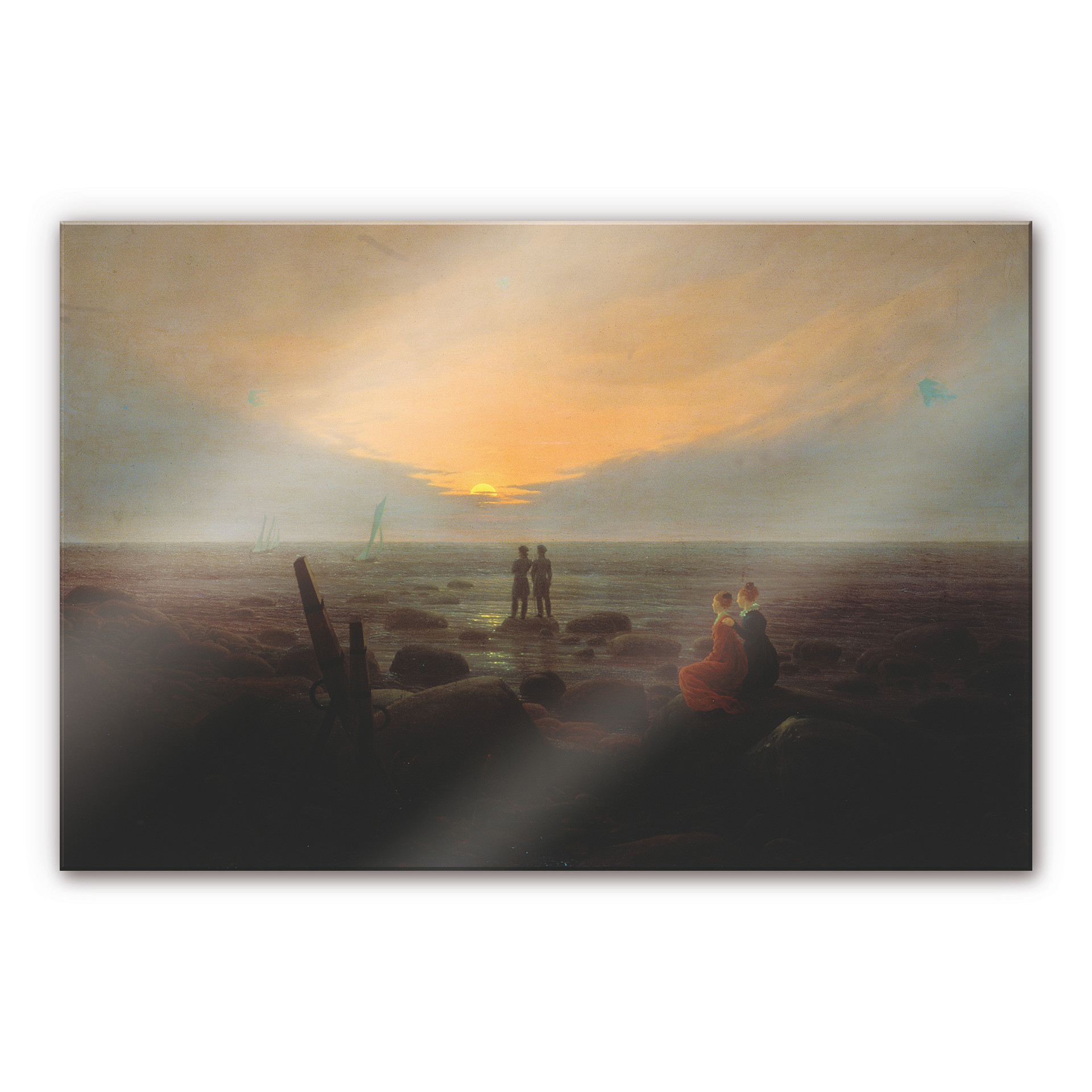 Akrylbillede Friedrich - Måneopgang over havet
