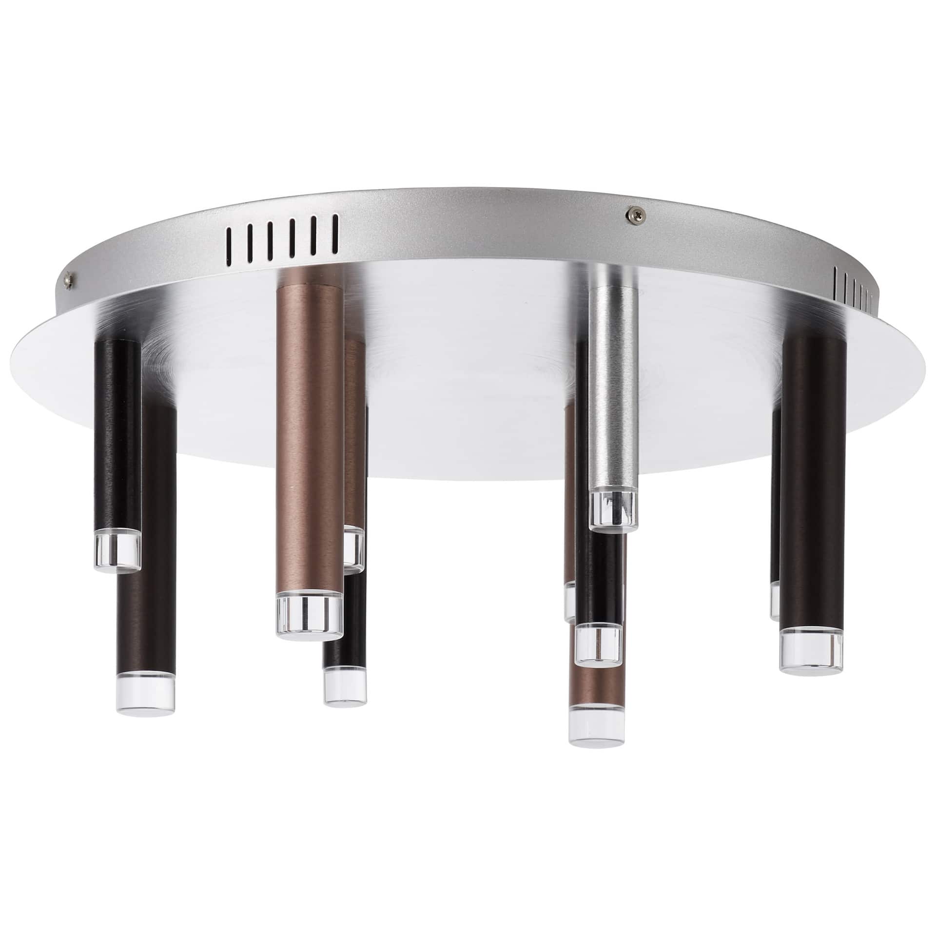 Deckenleuchte Eddy, braun, 21,5 x 50,5 cm, Metall Deckenlampe
