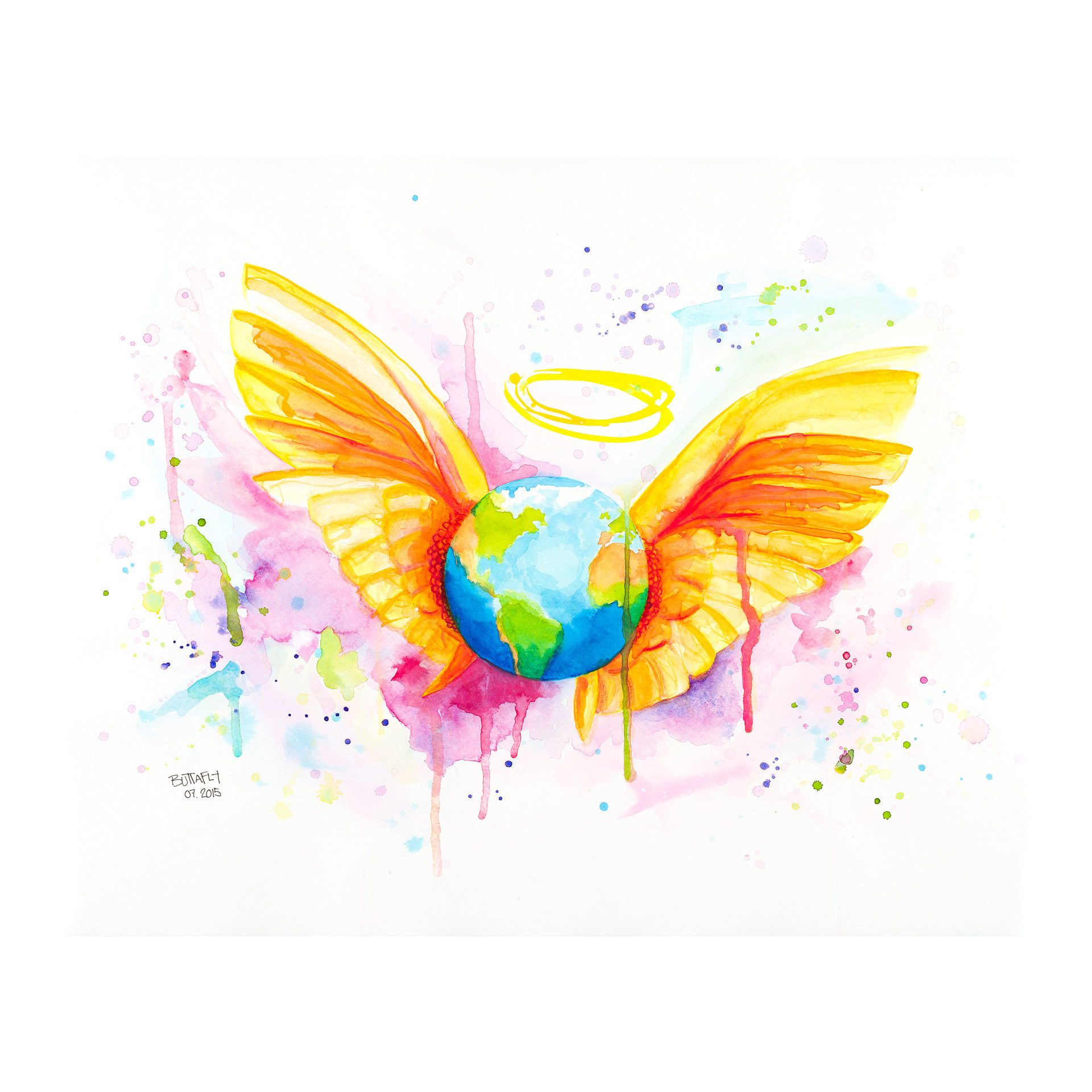 Fotobehang Buttafly - Angel