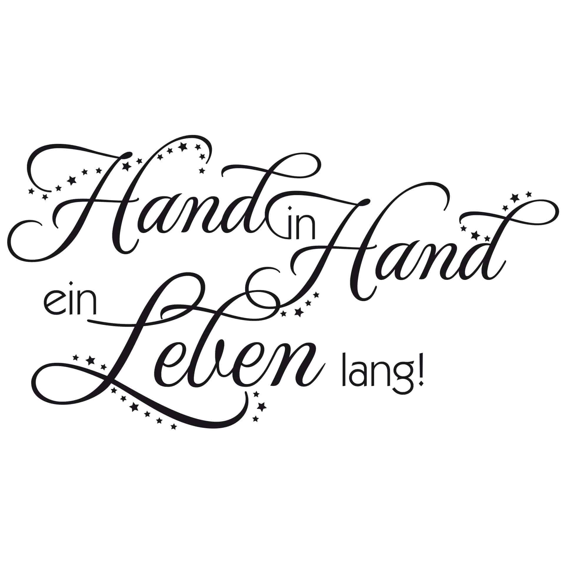 Wandtattoo Hand in Hand...
