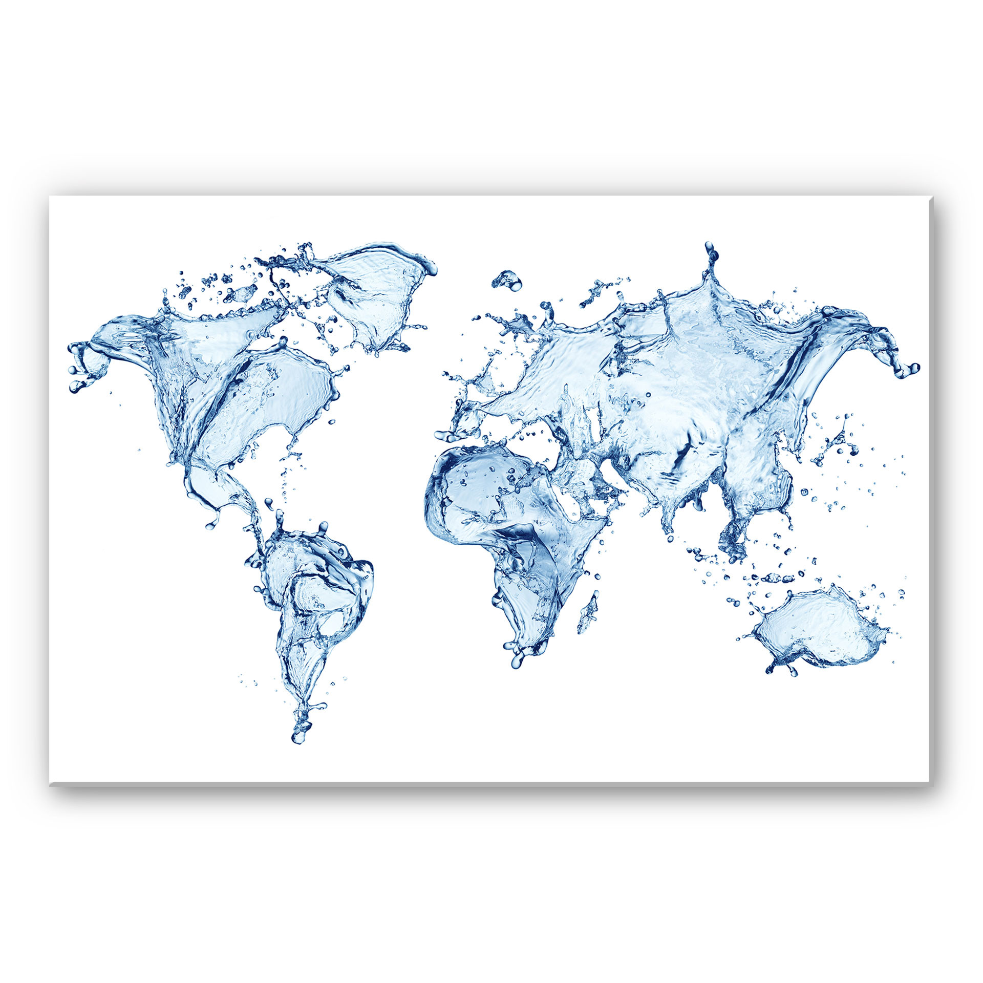 Wandbild Splashing Worldmap