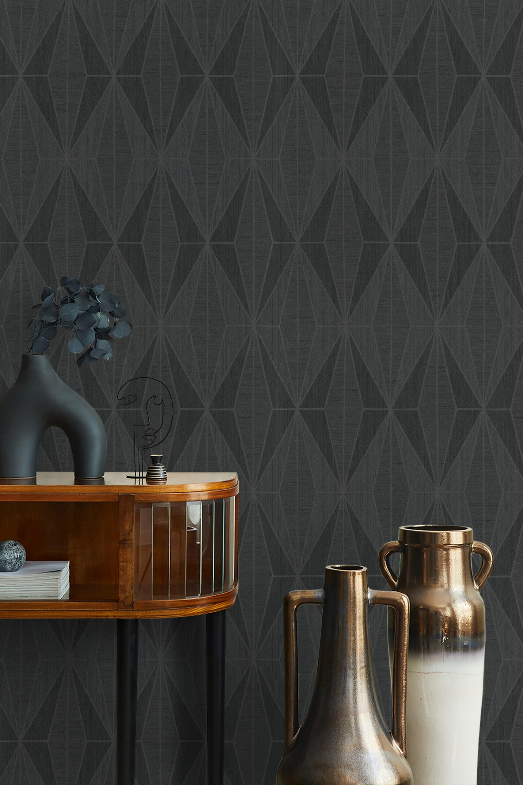 Vliestapete Grafisch Modern in Schwarz