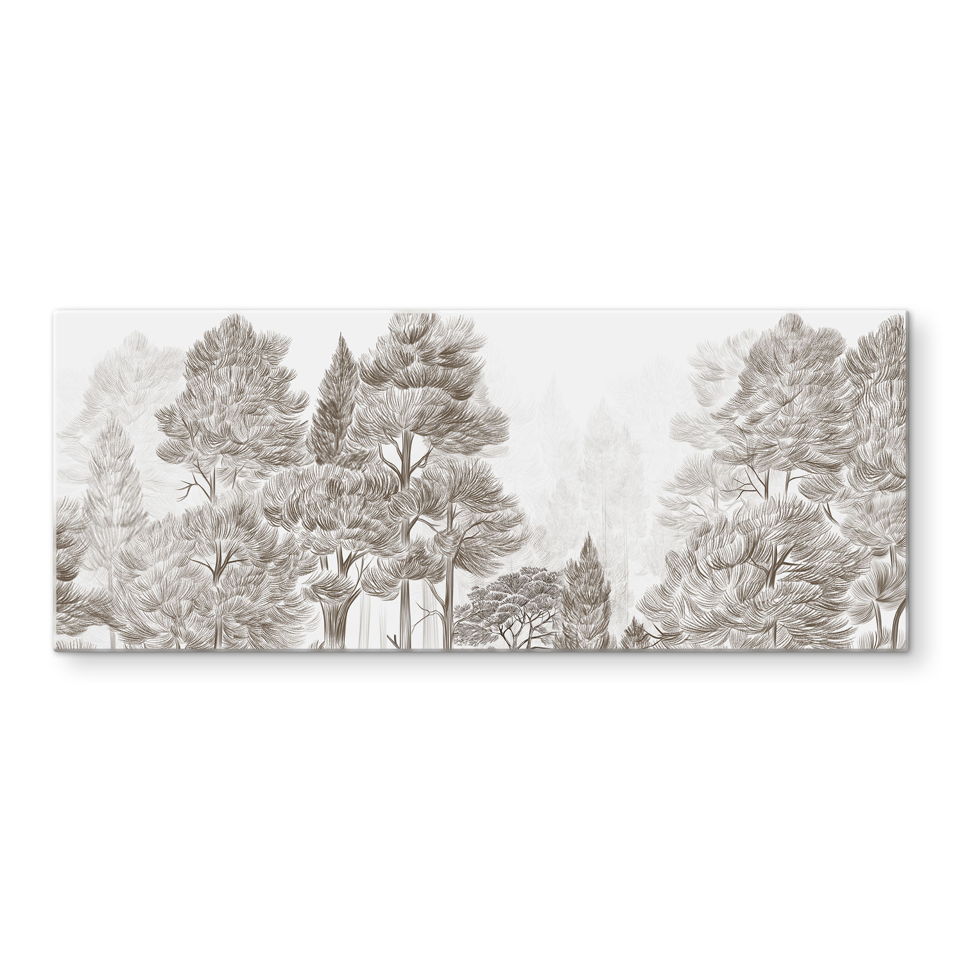 Spritzschutz Wald mit Waldlandschaft in Beige - Ms Tiff - Panorama