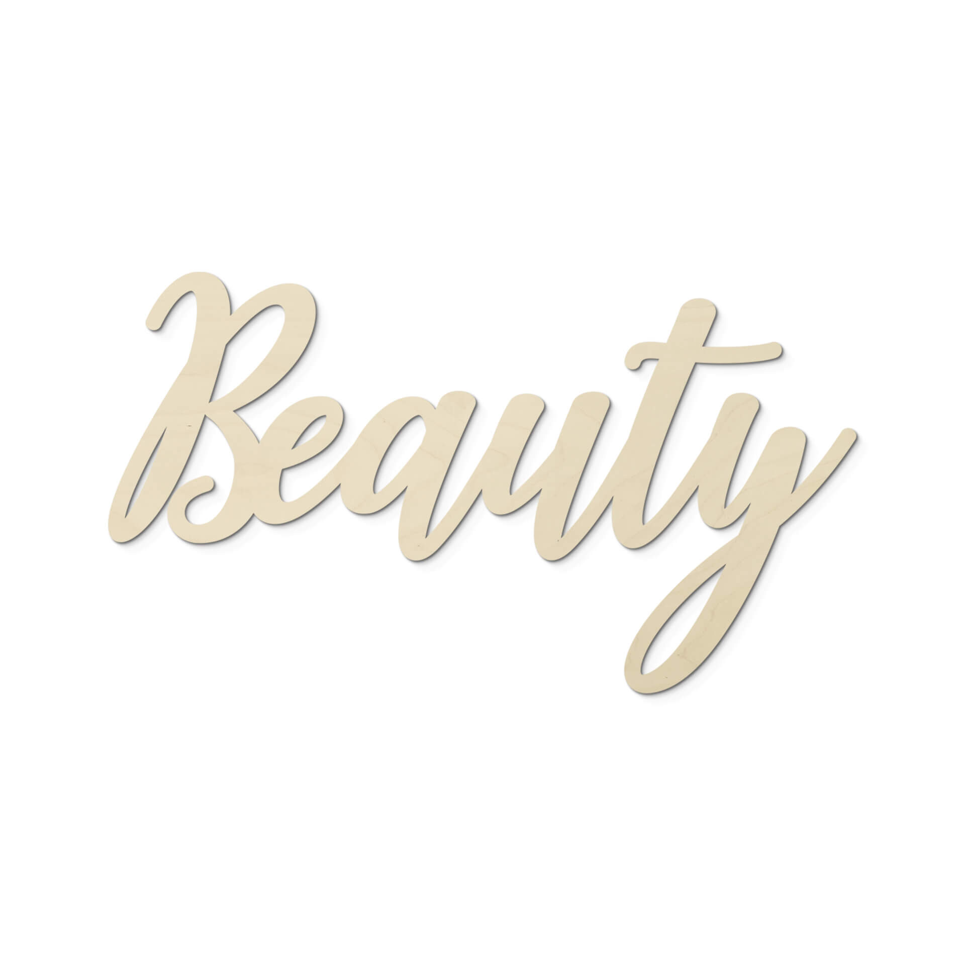 Drewniane litery - Beauty - Topola