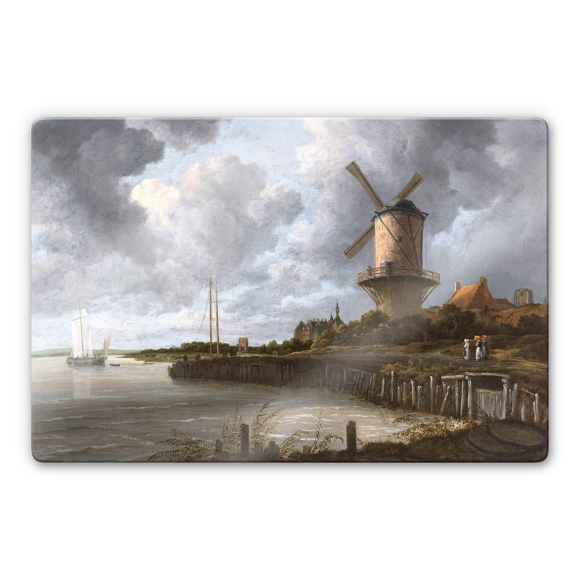 Glasschilderij van Ruysdael - Molen