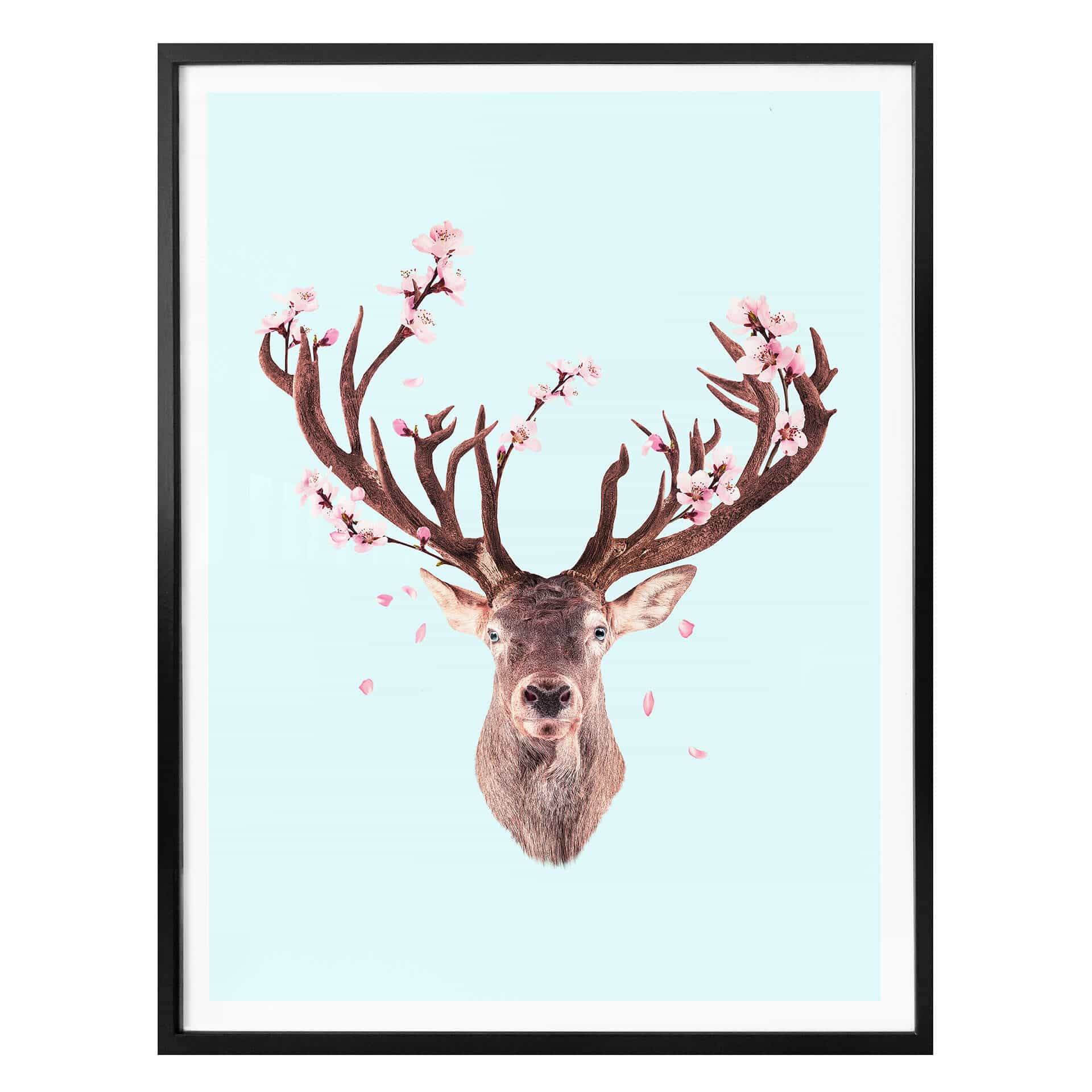 Plakat Loose - Jeleń kwitnącej wiśni