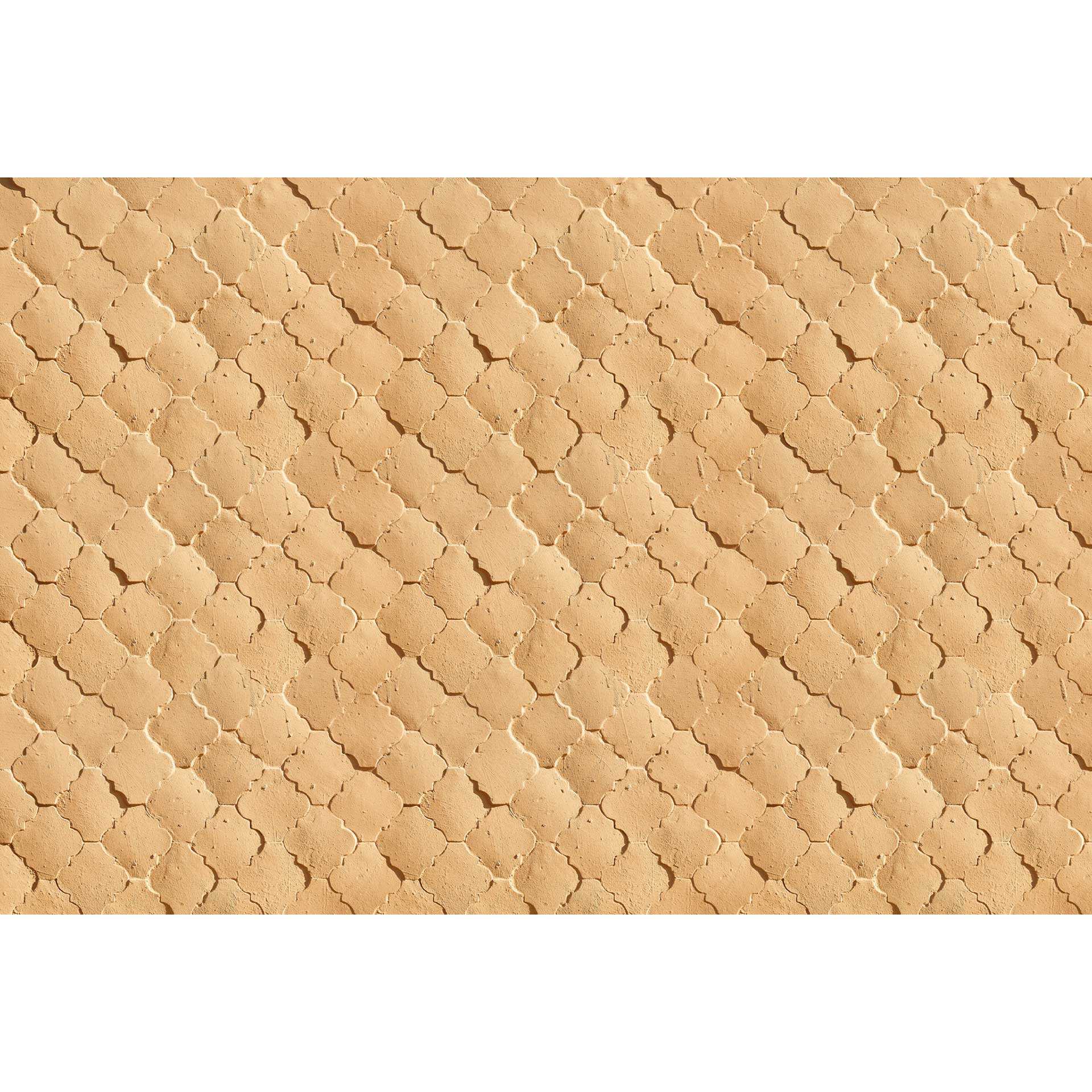 Textuur marokkaans behang - beige toon op toon patroon