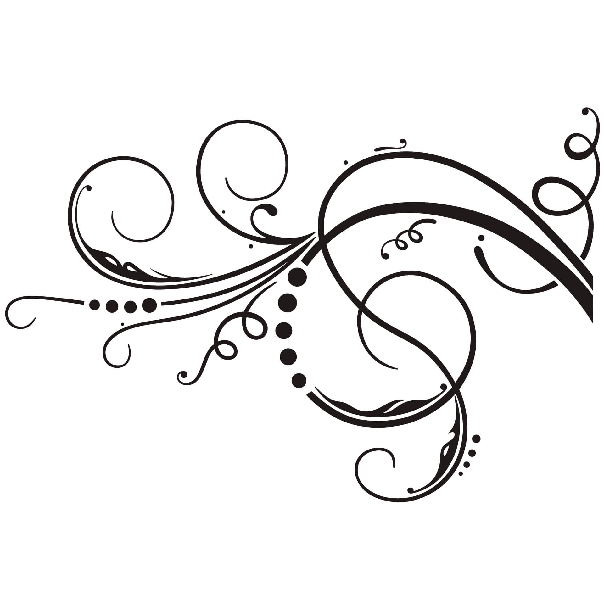 Wallsticker 2-farvet Slyngplante 1