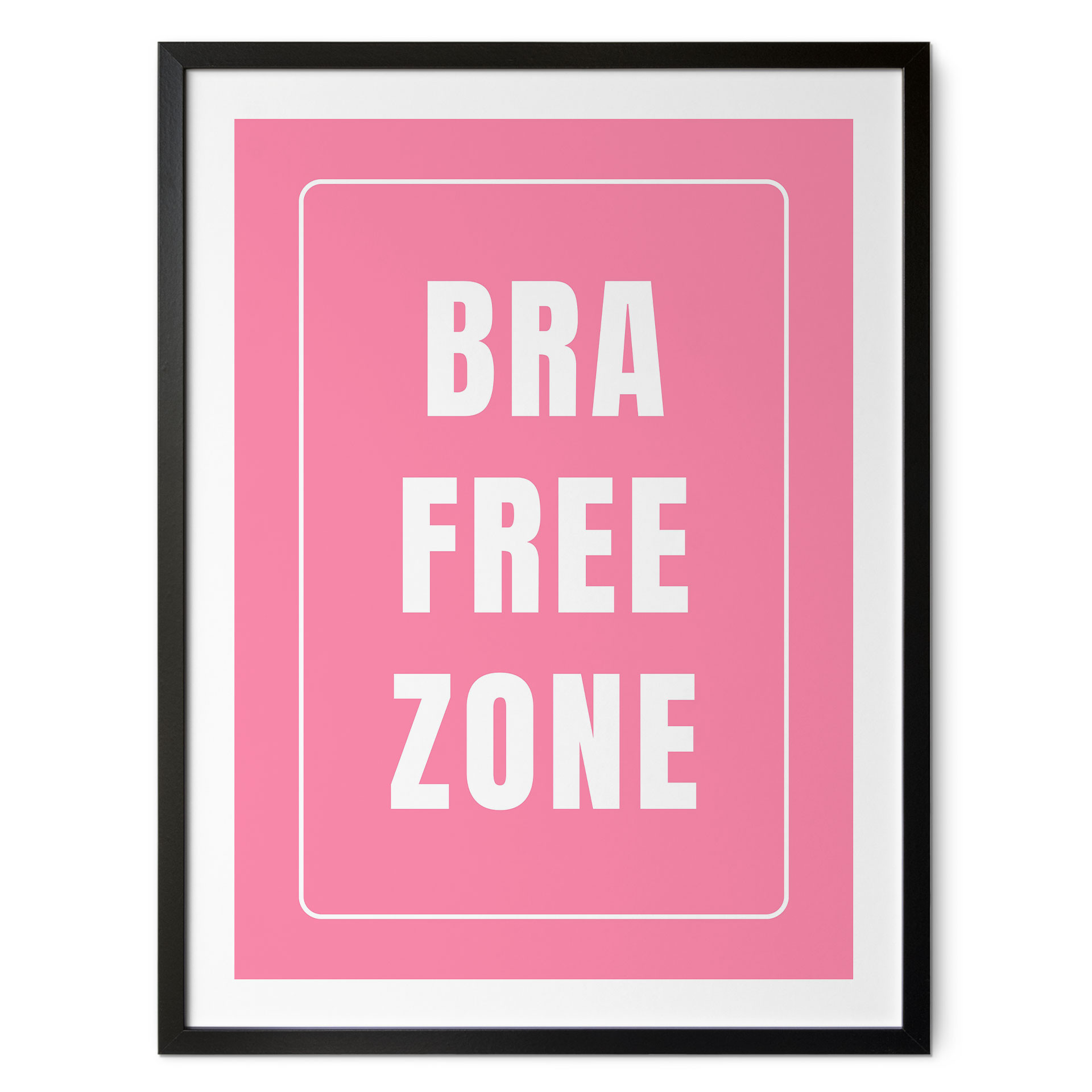 Plakat Bra Free Zone | Feminizm - Fritsch