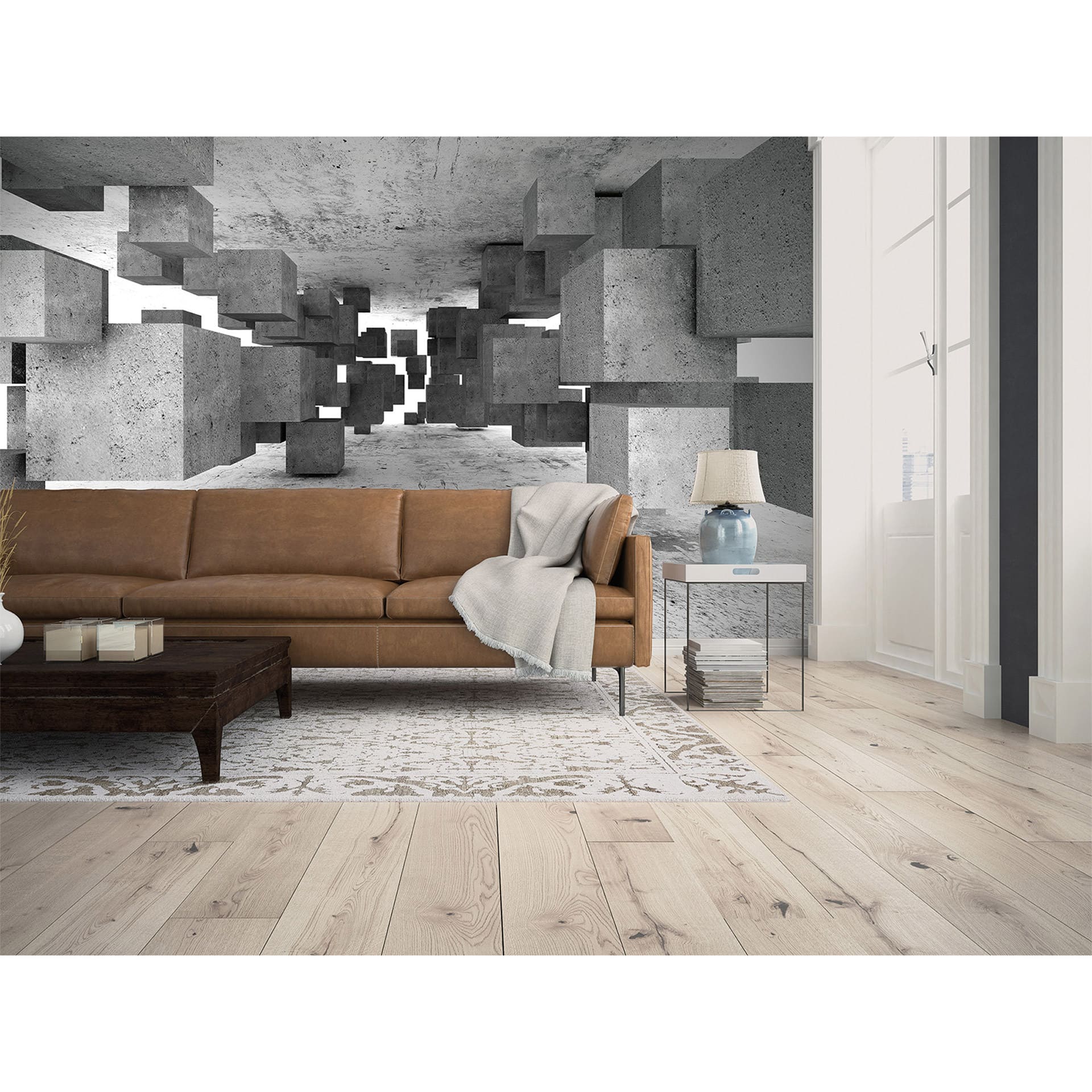 Livingwalls Fotobehang Designwalls Concrete Tetris