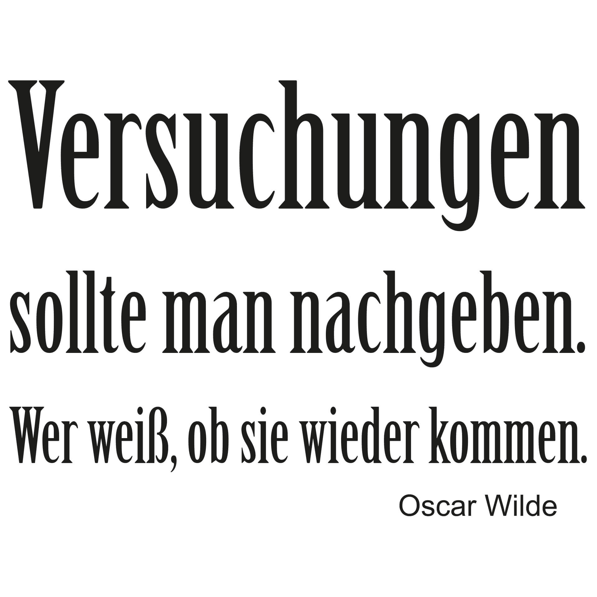 Wandtattoo Versuchungen sollte man nachgeben...