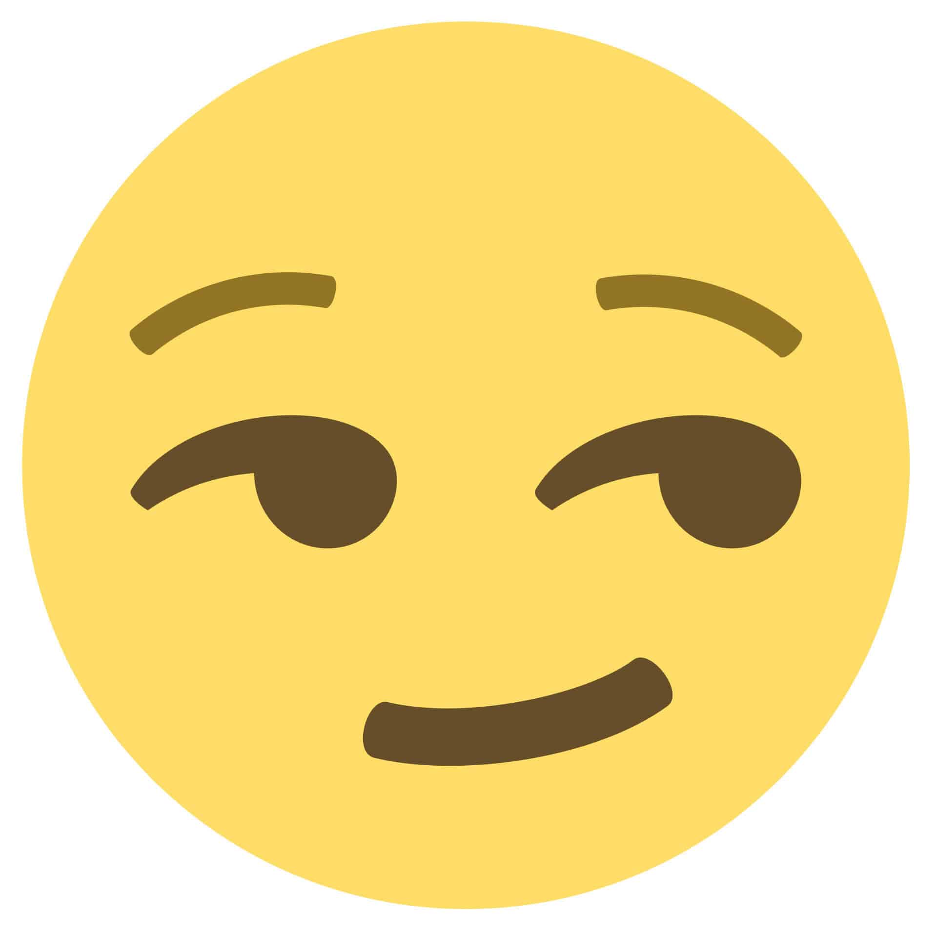 Muursticker Emoji Smirking Face