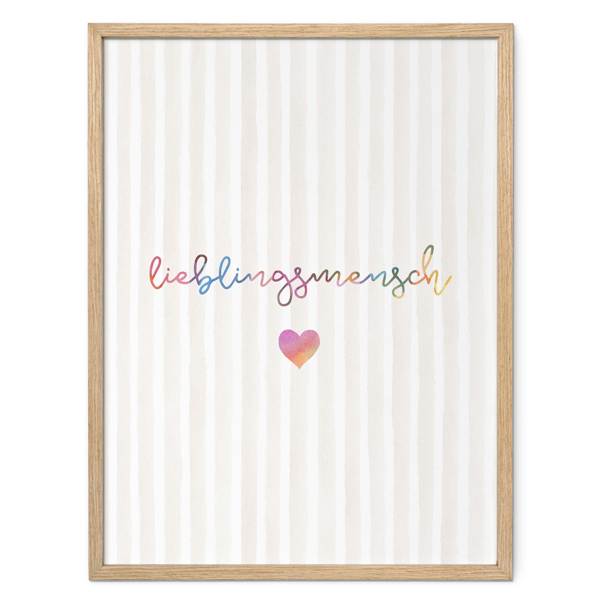 Typografie Poster Lieblingsmensch mit Herz