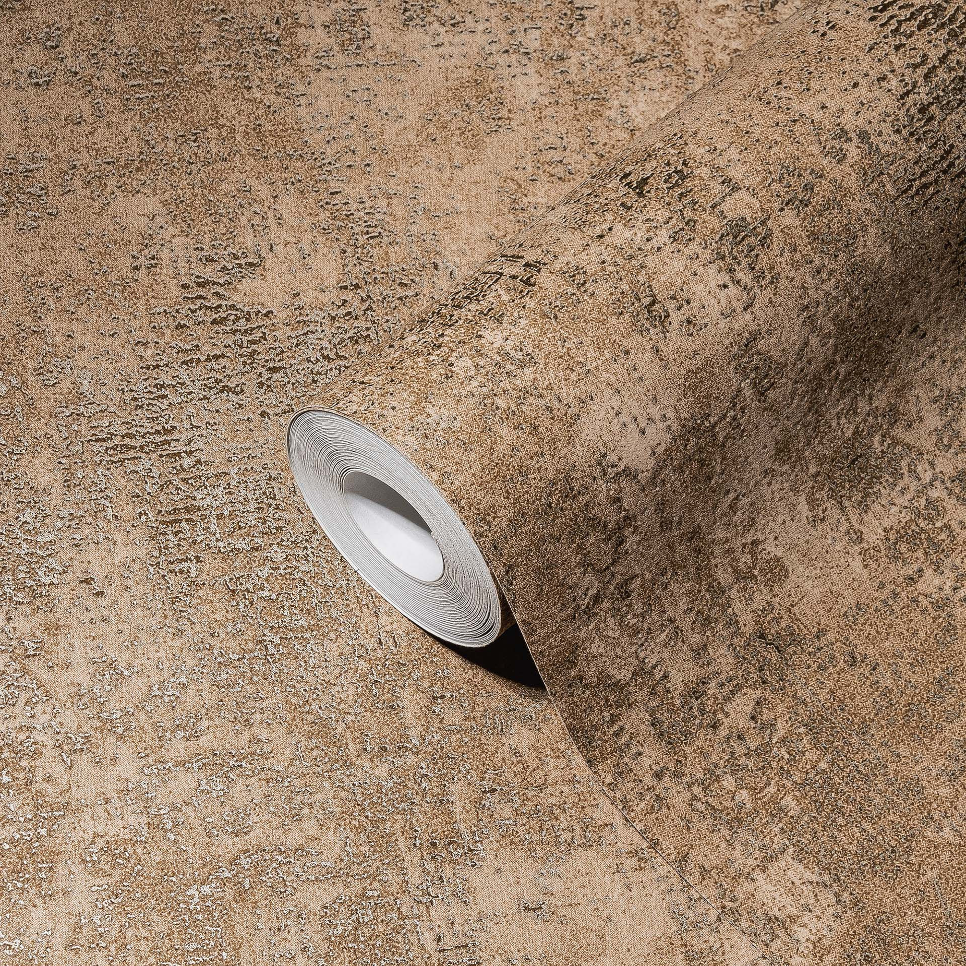 A.S. Création Vliesbehang The BOS - Battle of Style Structuurbehang Beige, Goud