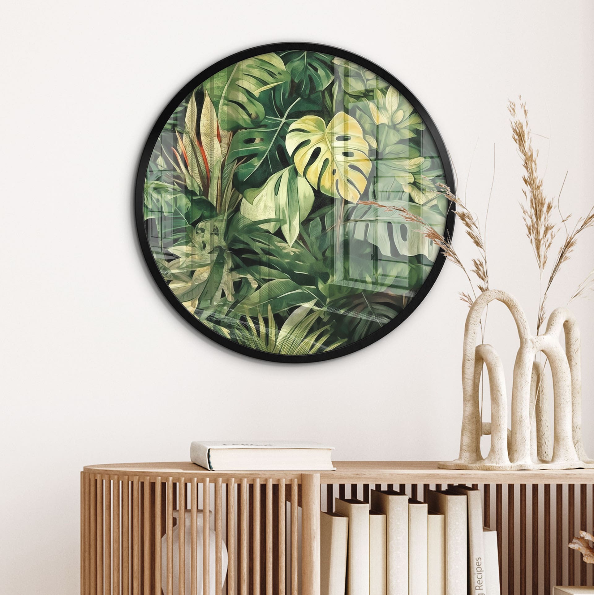 Poster Plantes de la jungle - Jaszke - Rond