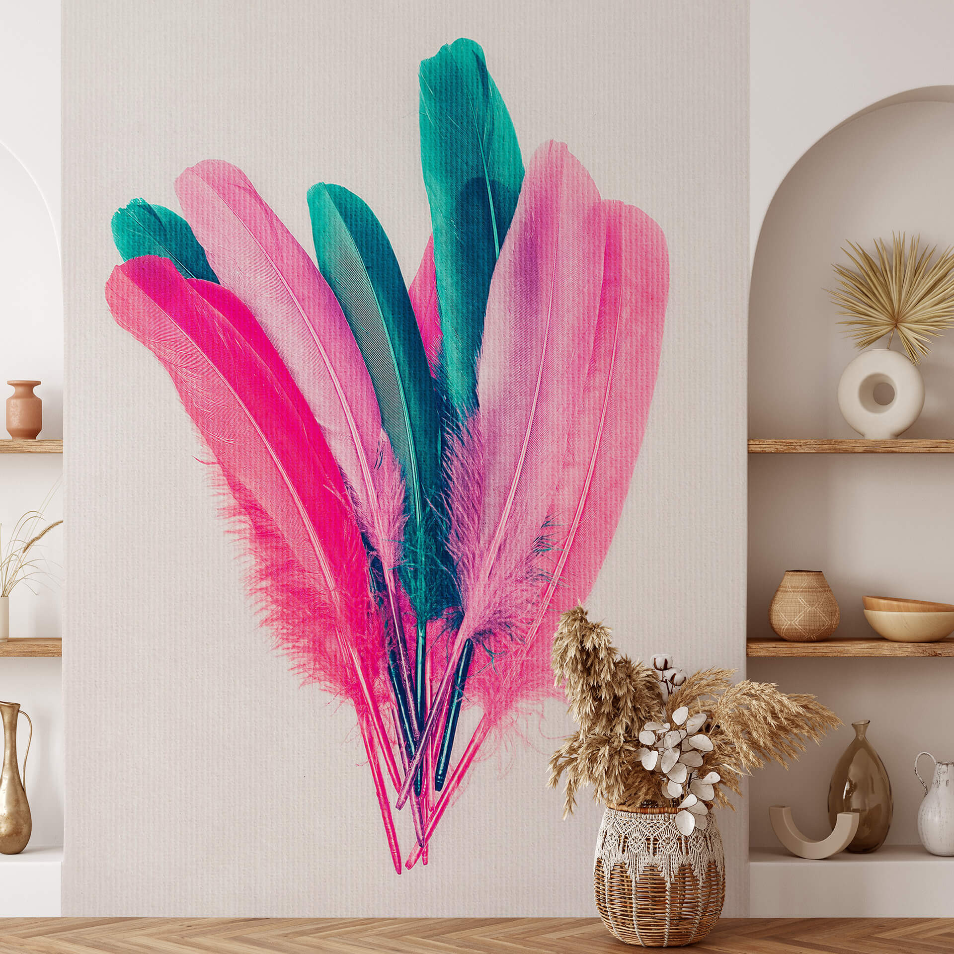 Fotobehang Kubistika - Bouquet of Feathers