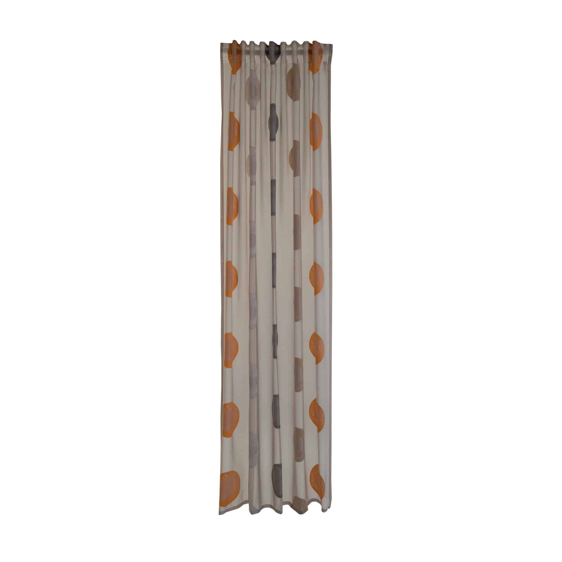 Homing Vorhang mit verdeckten Schlaufen Kaleo grau, terra -  2.45 x 1.4 m