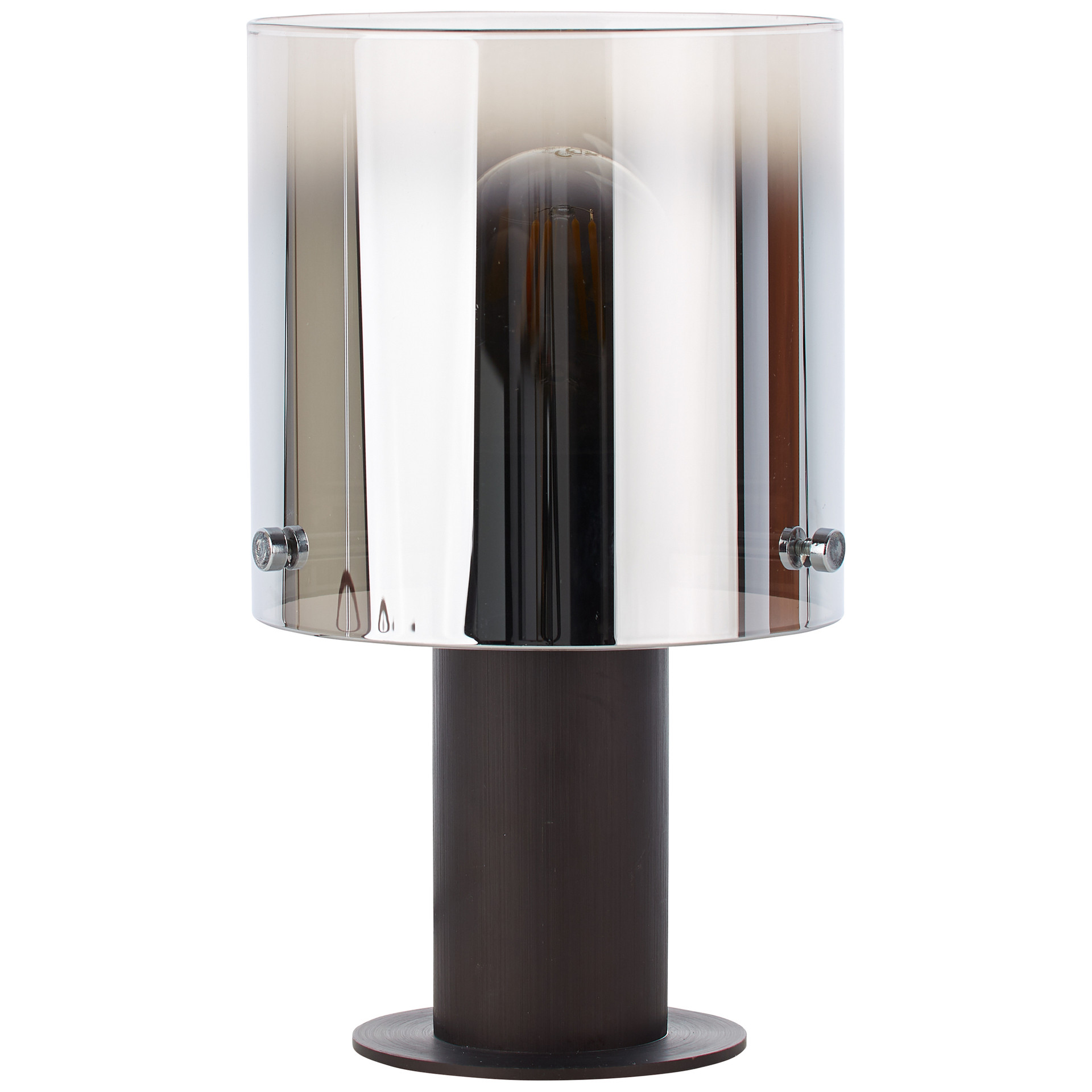 Tischleuchte Benett, braun, 26 x 15 cm, Glas Tischlampe