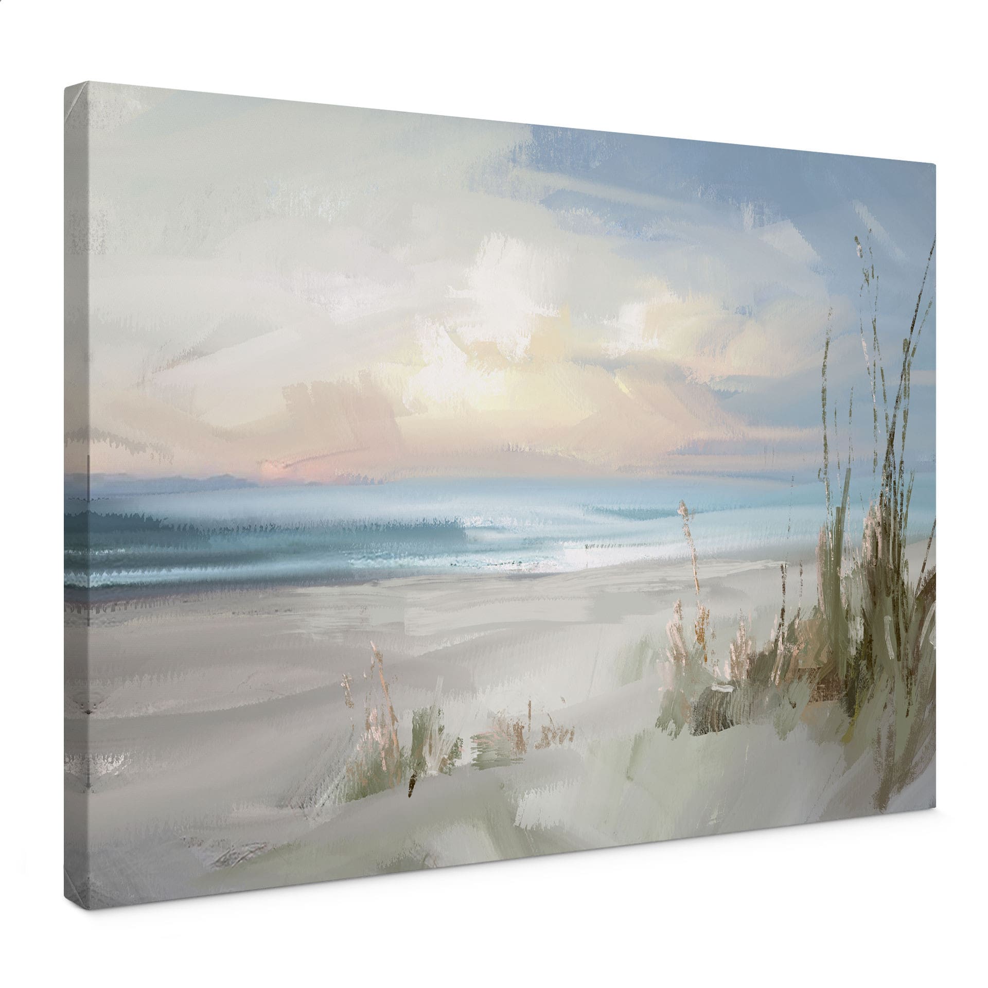 Lienzo Playa Tranquila en Colores Pastel - Cheney