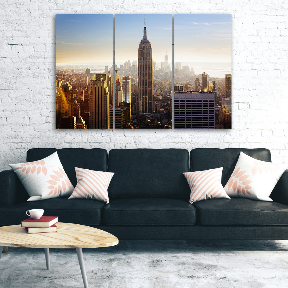 3 stykke lærredstryk, New York City