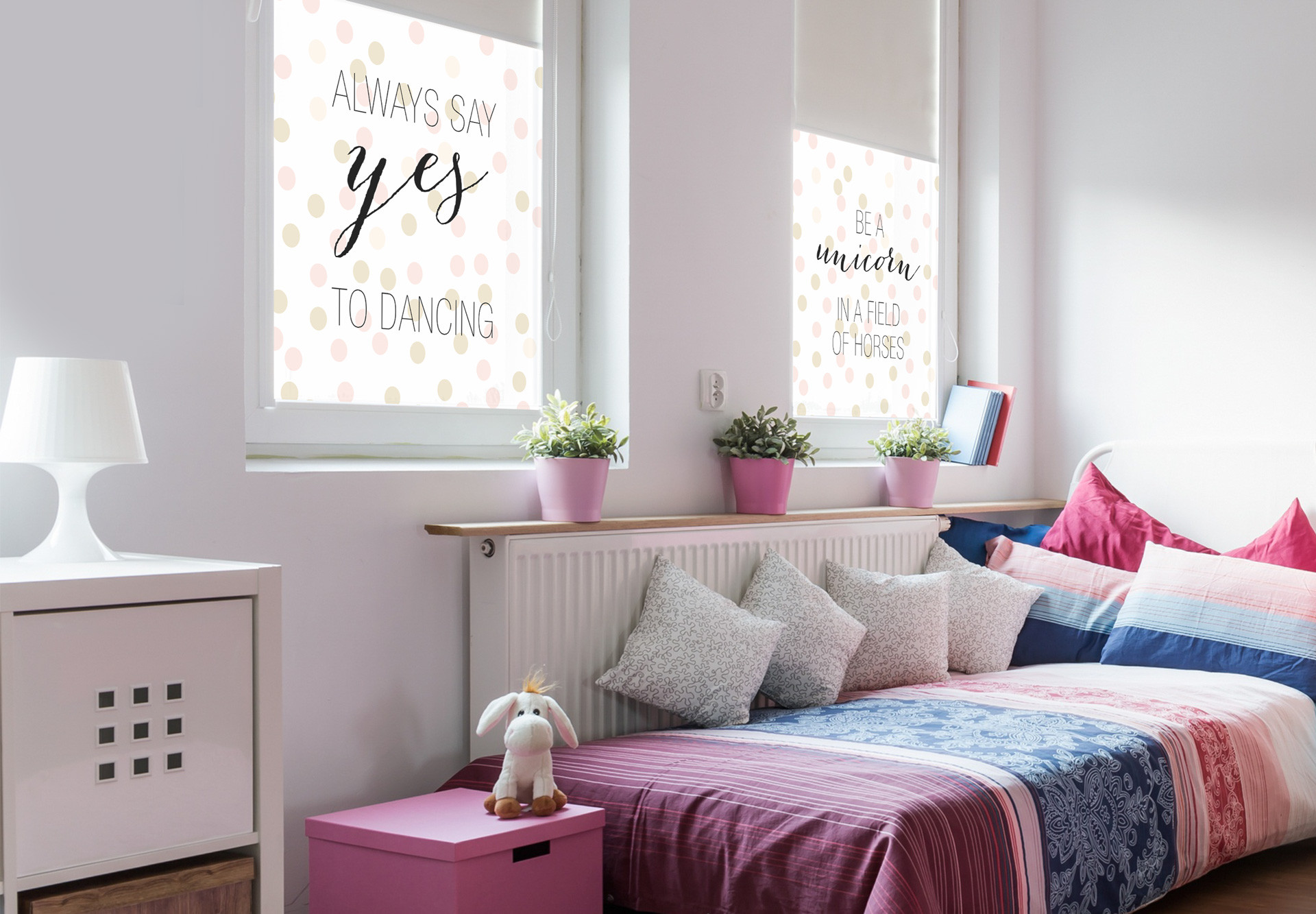 Raamfolie Confetti & Cream - Always say yes to...