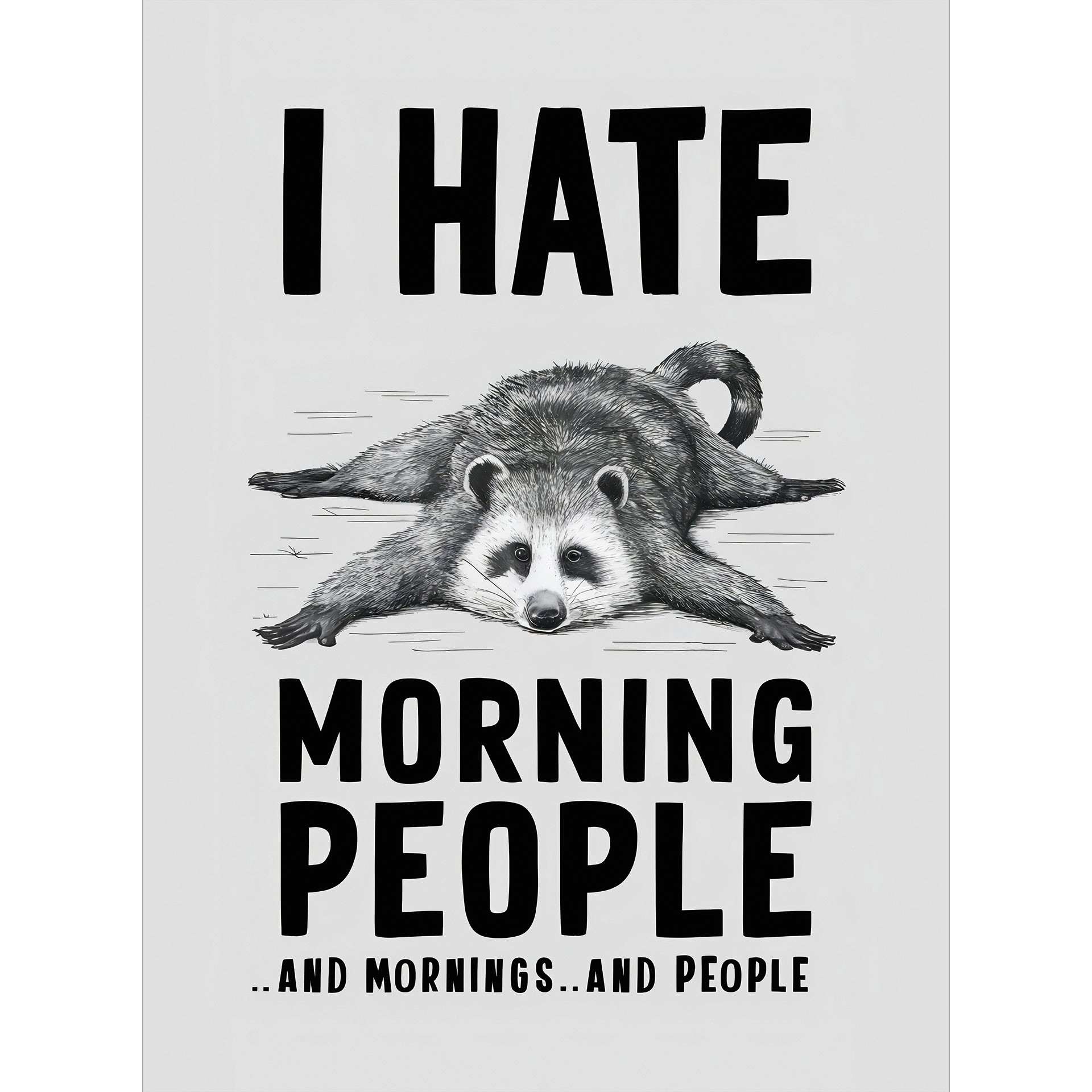 Fotobehang I hate morning people - Magnusson