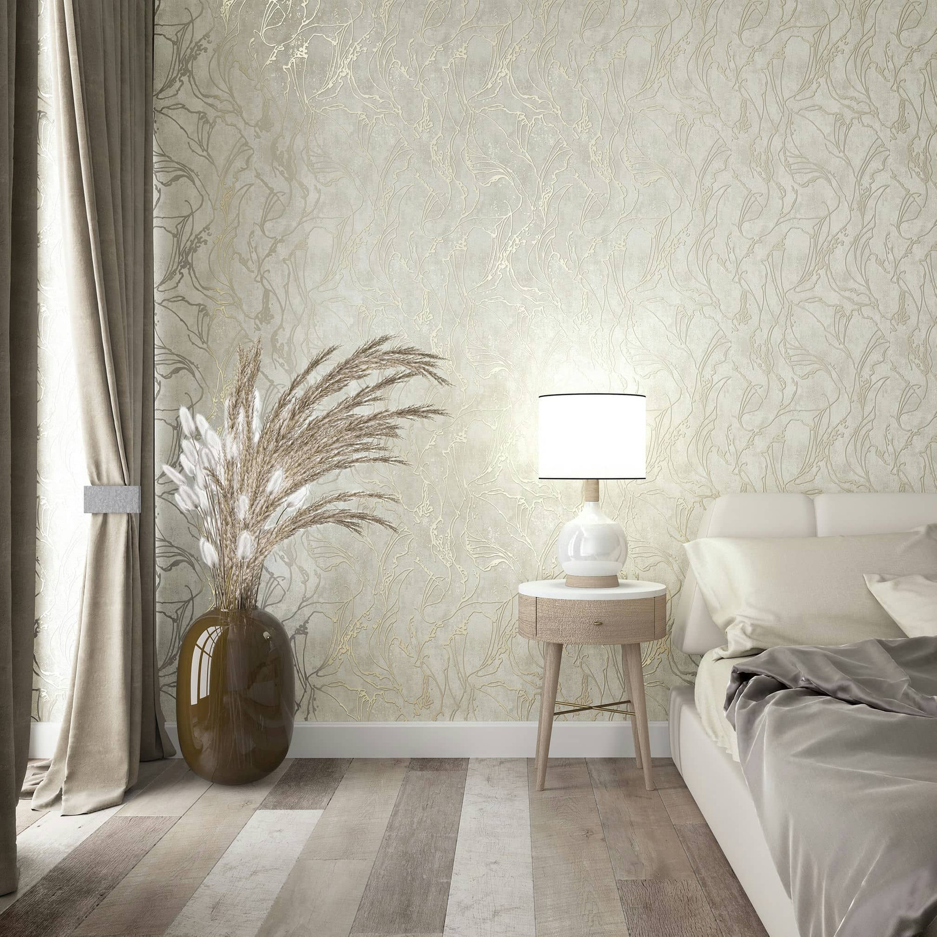 vliesbehang beige grafisch voor woonkamer slaapkamer behang marburg