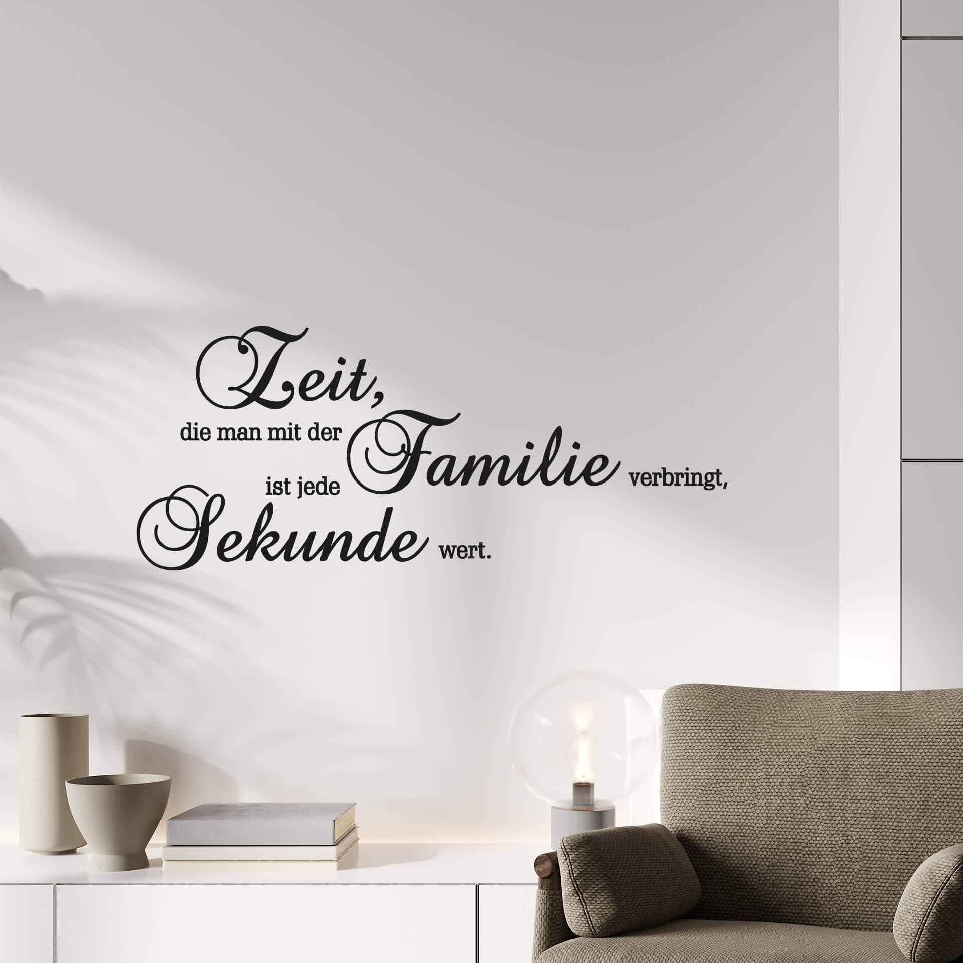 Wandtattoo Zeit, die man mit der Familie verbringt