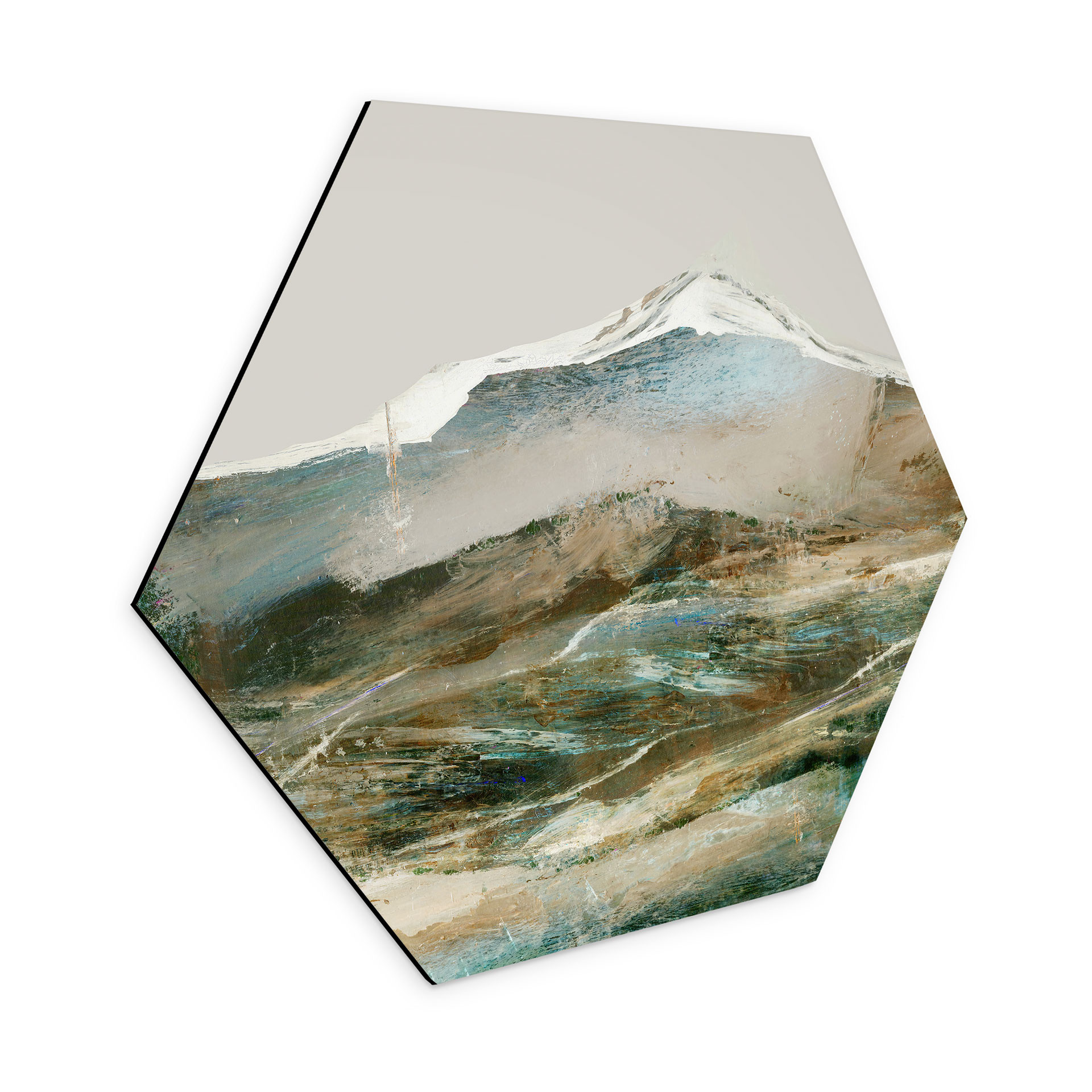 Hexagon Dibond Abstrakte bjerge - Hobday