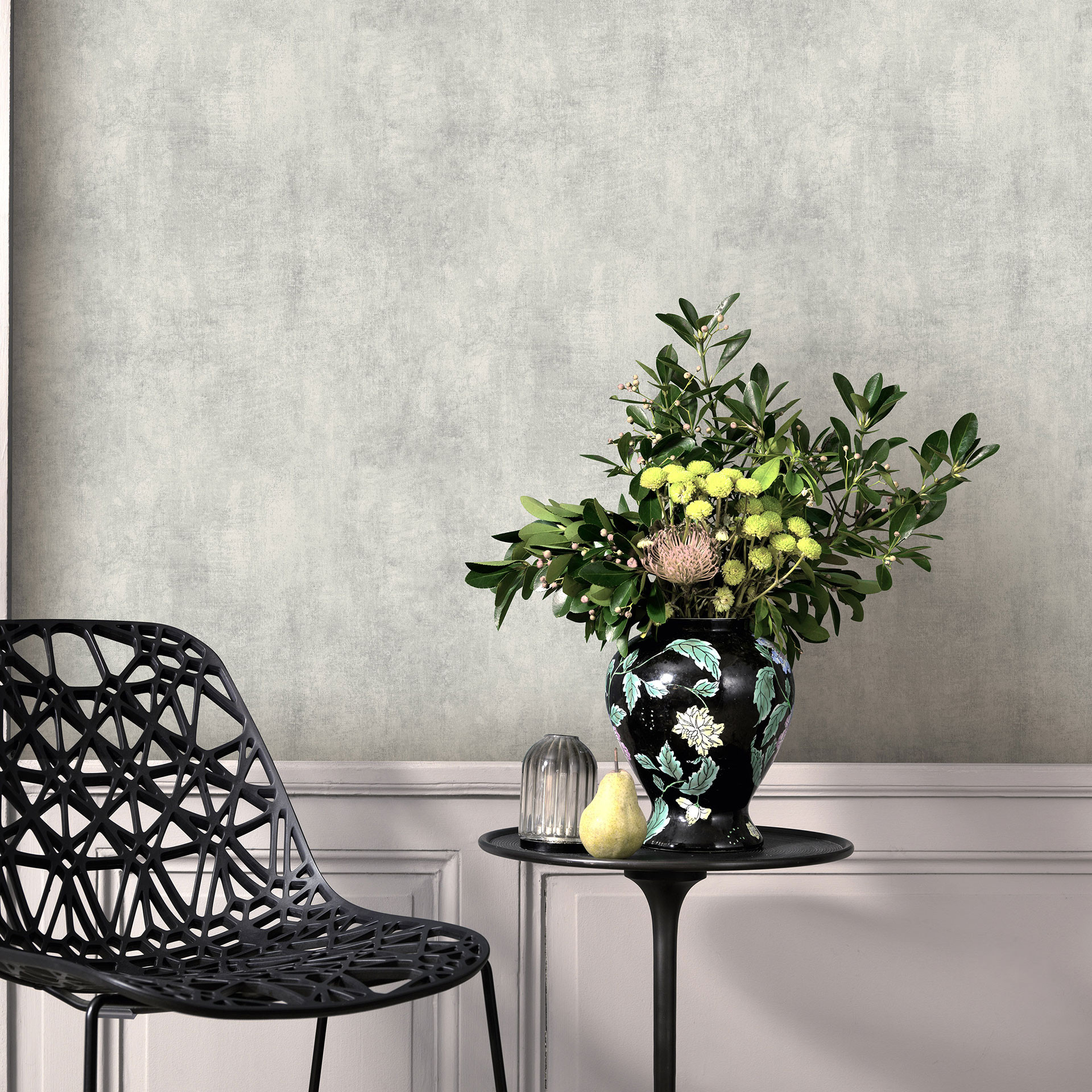 Vliesbehang SHINY CONCRETE Elle Decoration 4, lichtgrijs