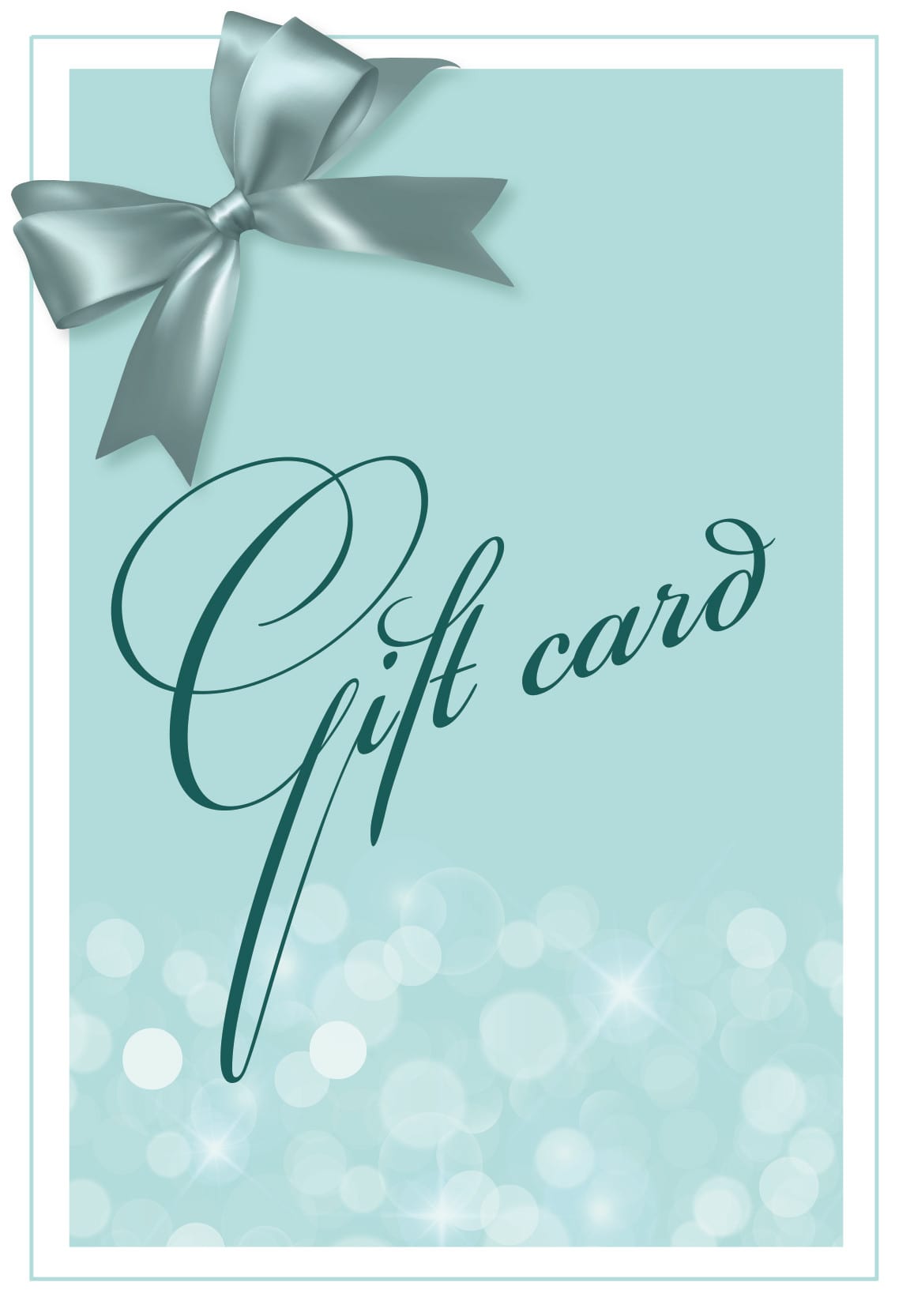 Tarjeta regalo - Menta con lazo