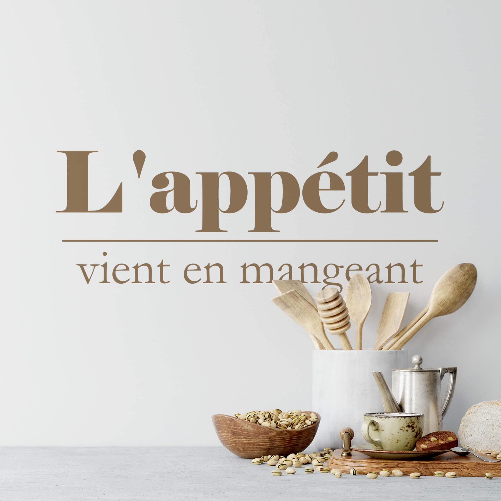 Wandtattoo L'appétit vient en mangeant