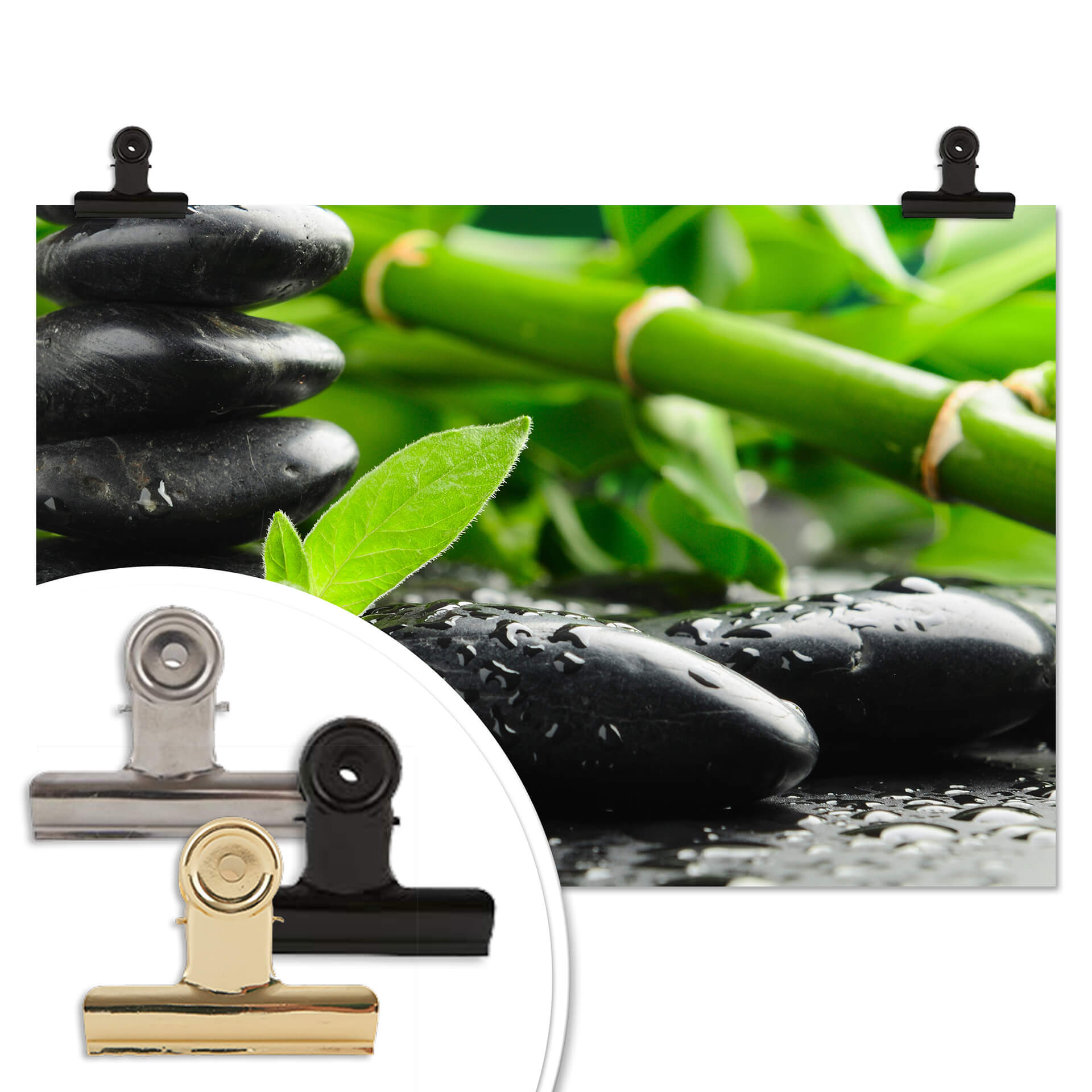 Poster Black Zen Stones