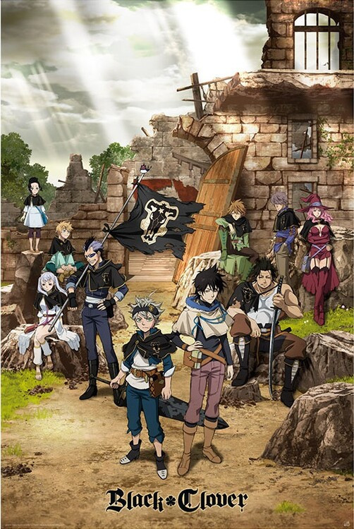 Poster, Filmposter Black Clover - Black Bull squad & Yuno 61x91,5 cm